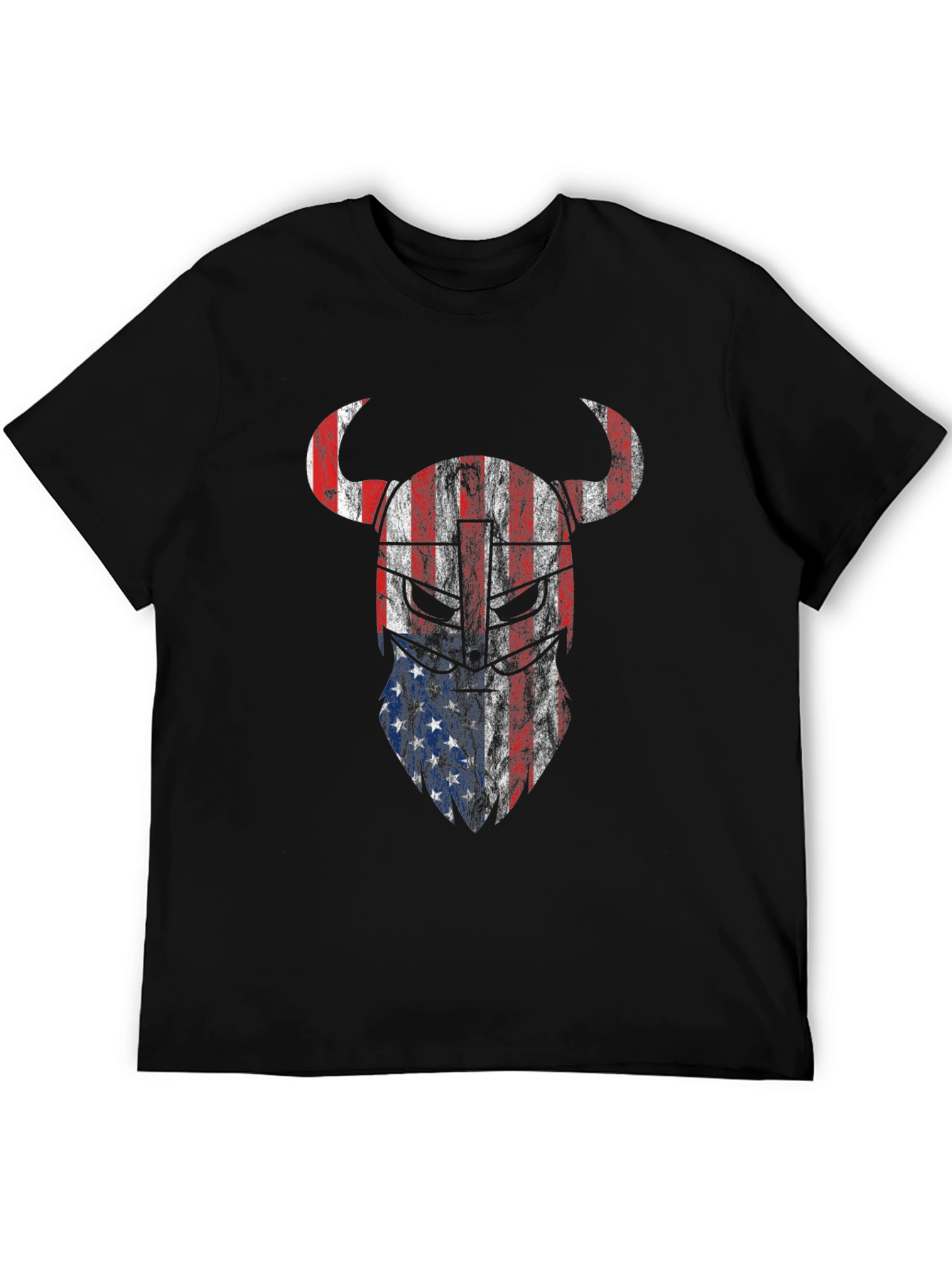 American Viking T-Shirt Patriotic USA Flag Tee