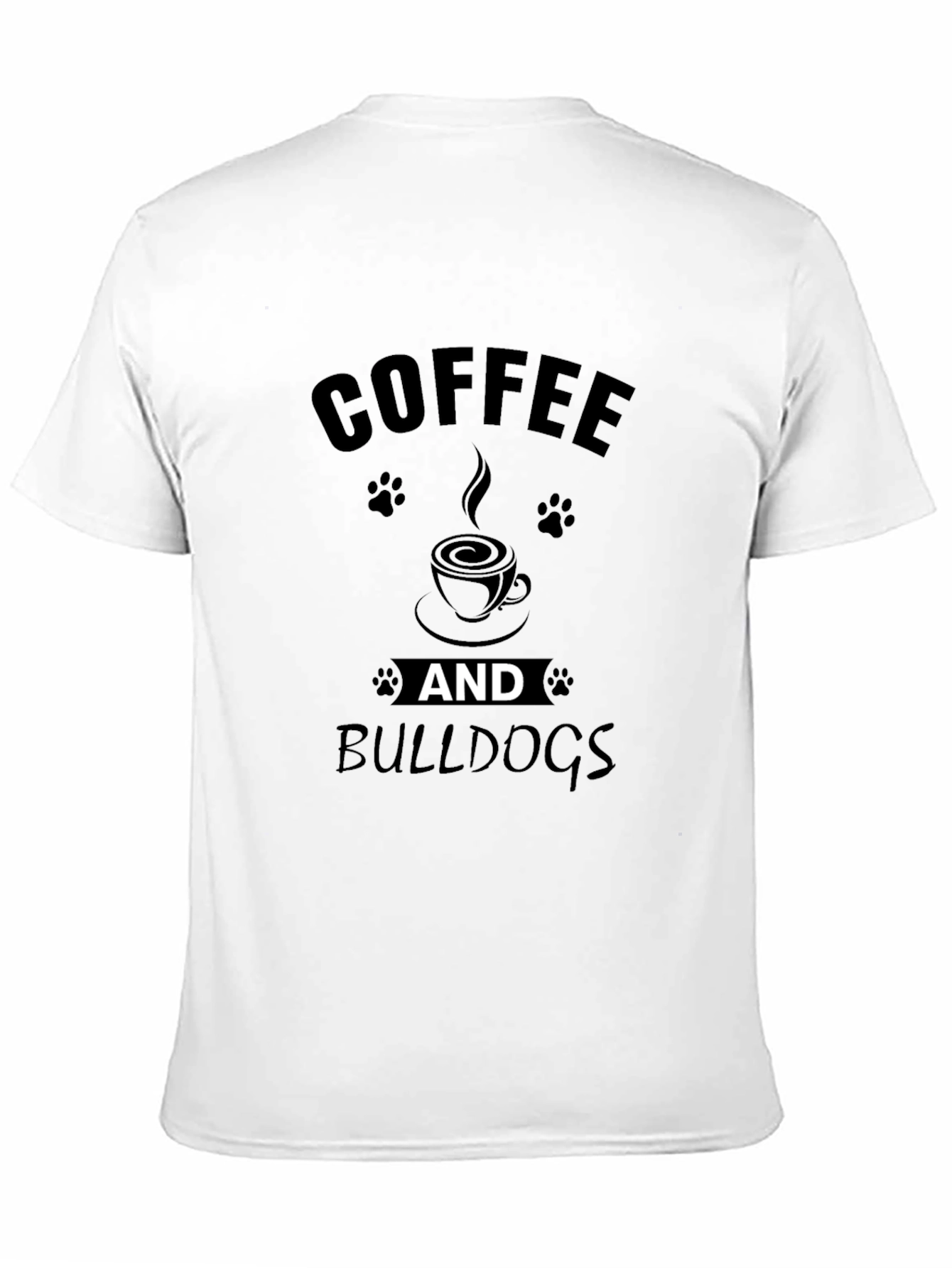 Coffee and Bulldogs Black Graphic Tee