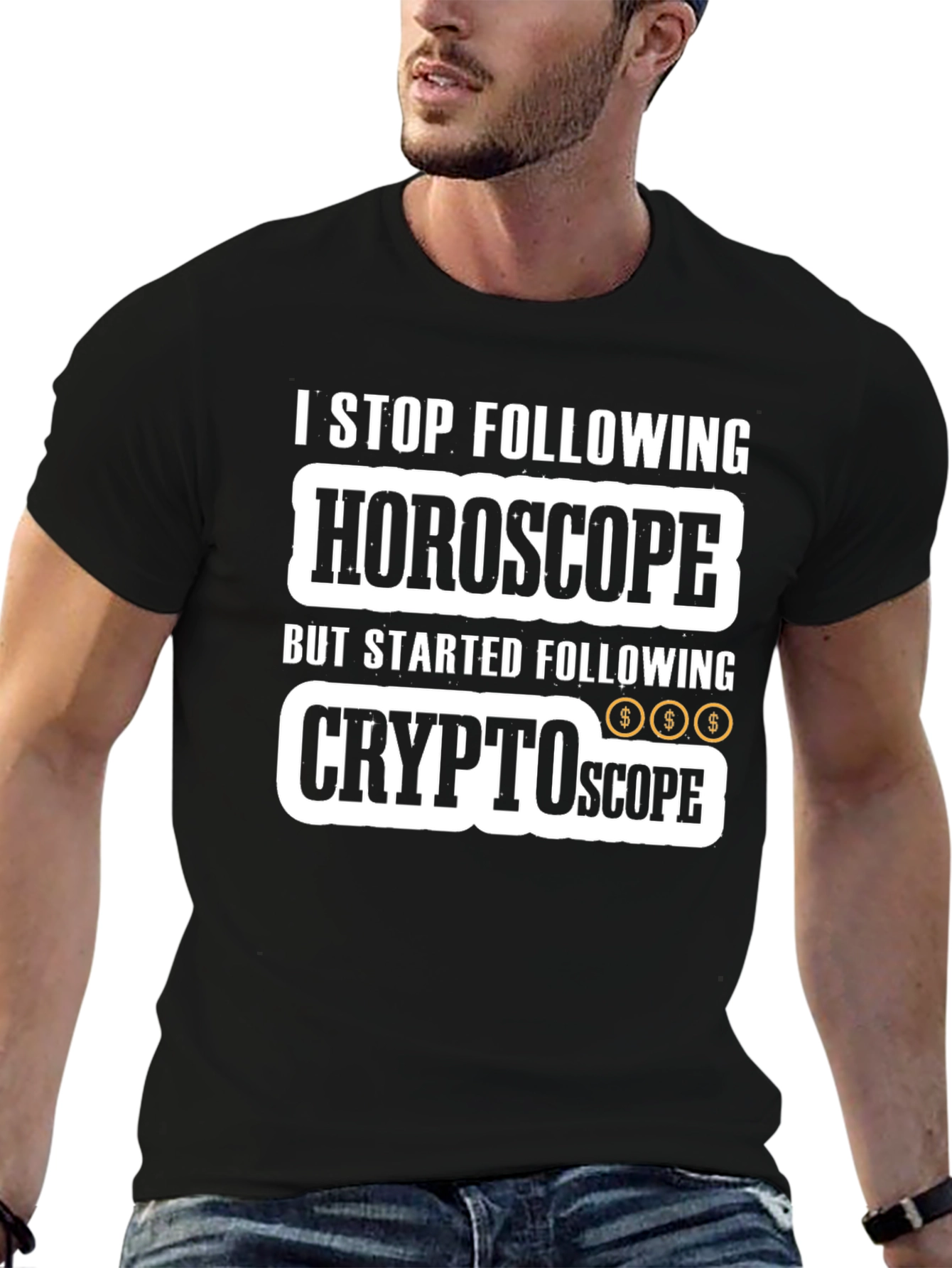Crypto Horoscope T-Shirt - Stop Following Start Earning
