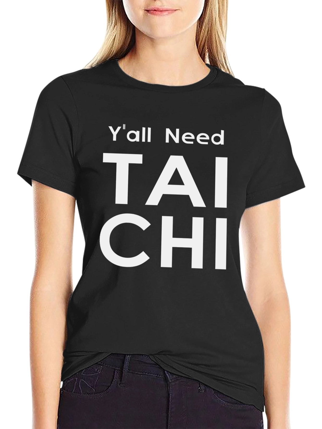Yall Need Tai Chi Graphic Tee - Black