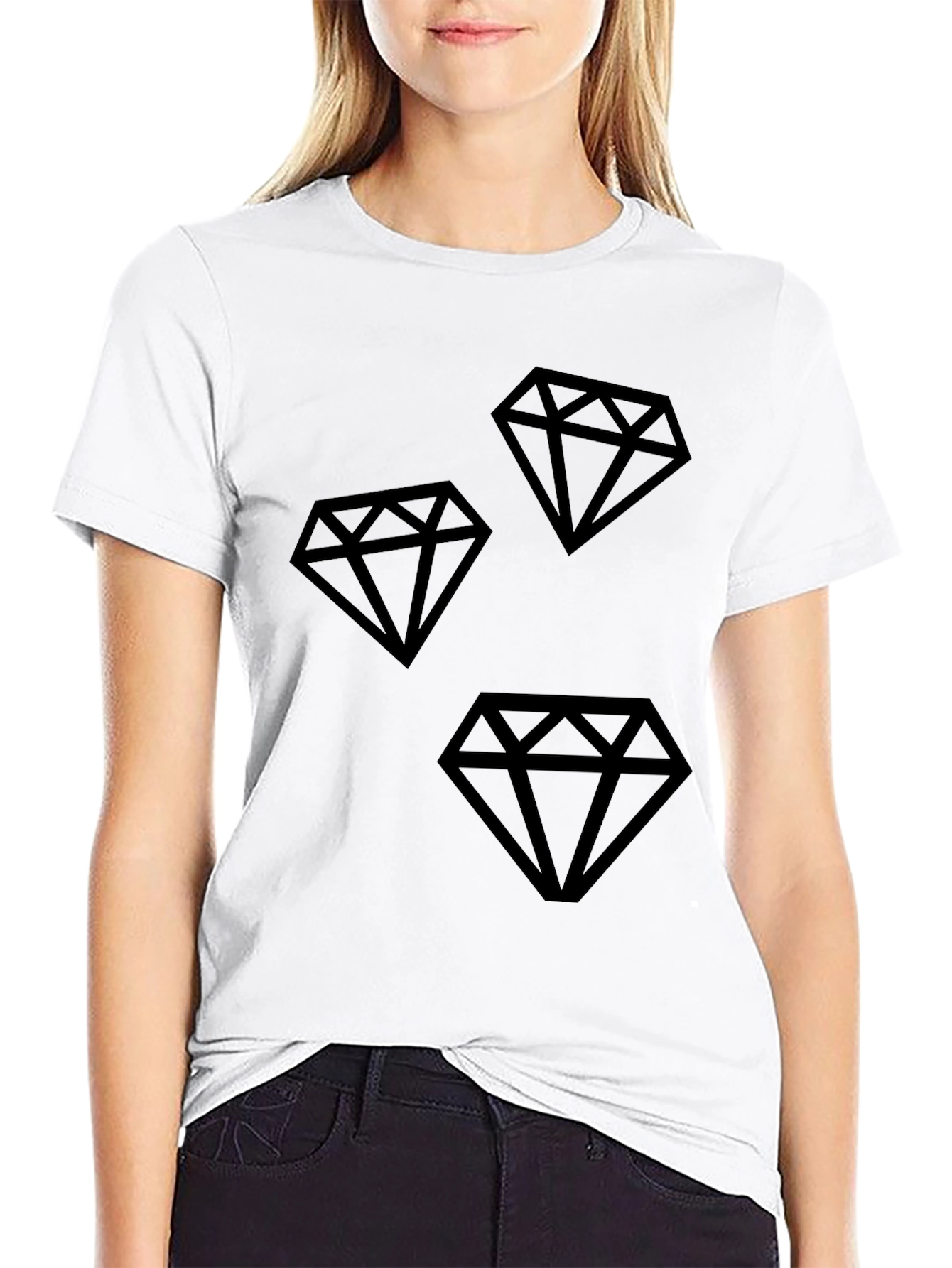 Mens Black Diamond Graphic T-Shirt