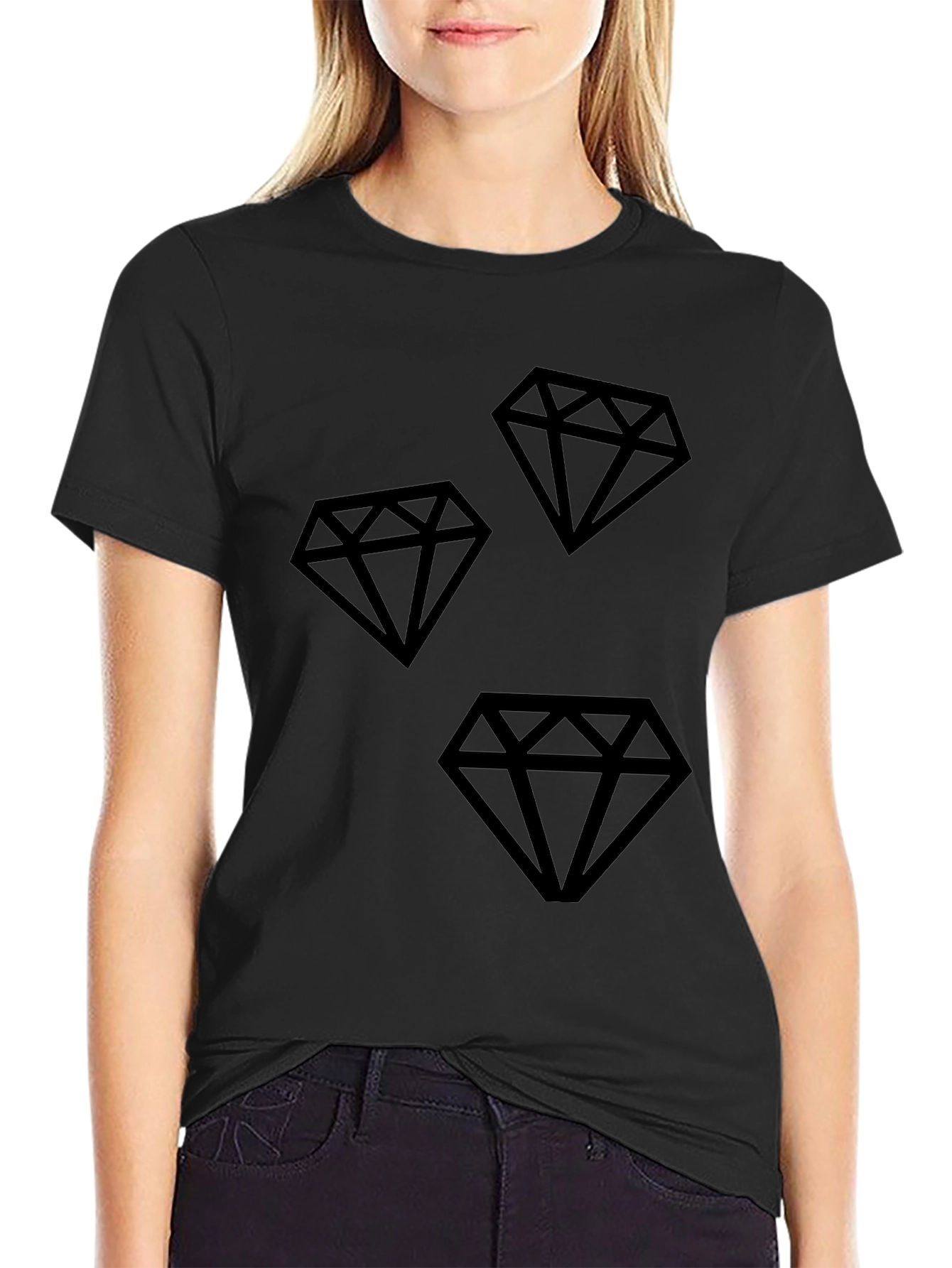 Mens Black Diamond Graphic T-Shirt