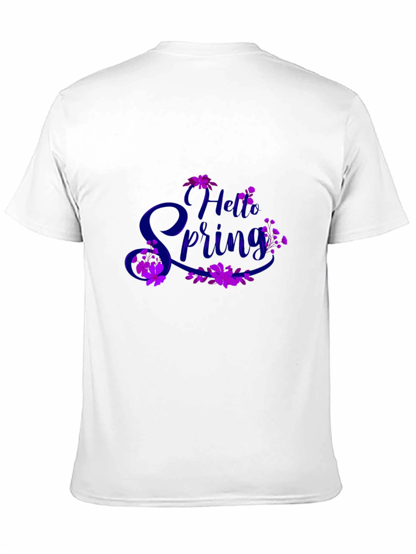 Hello Spring Graphic Tee - Black Casual T-Shirt