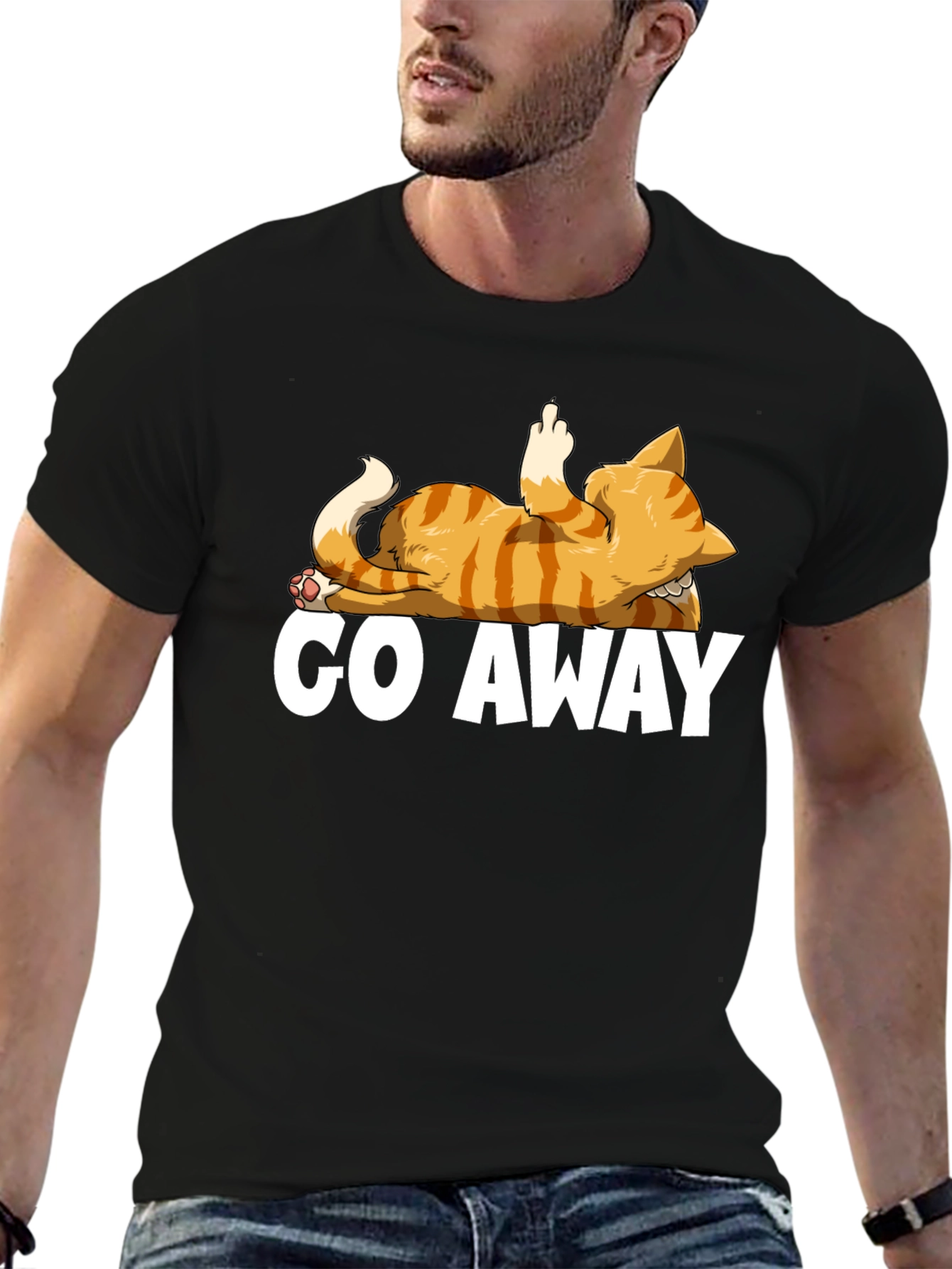 Go Away Cat T-Shirt - Funny Rude Kitten Tee