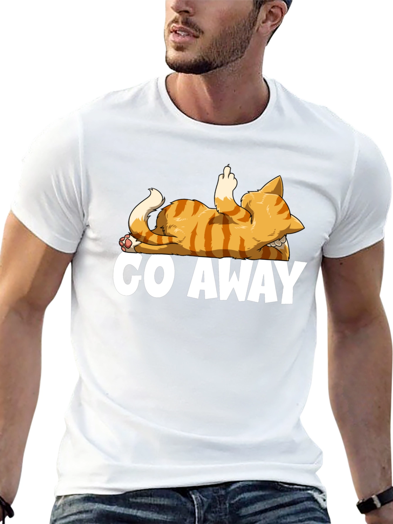 Go Away Cat T-Shirt - Funny Rude Kitten Tee