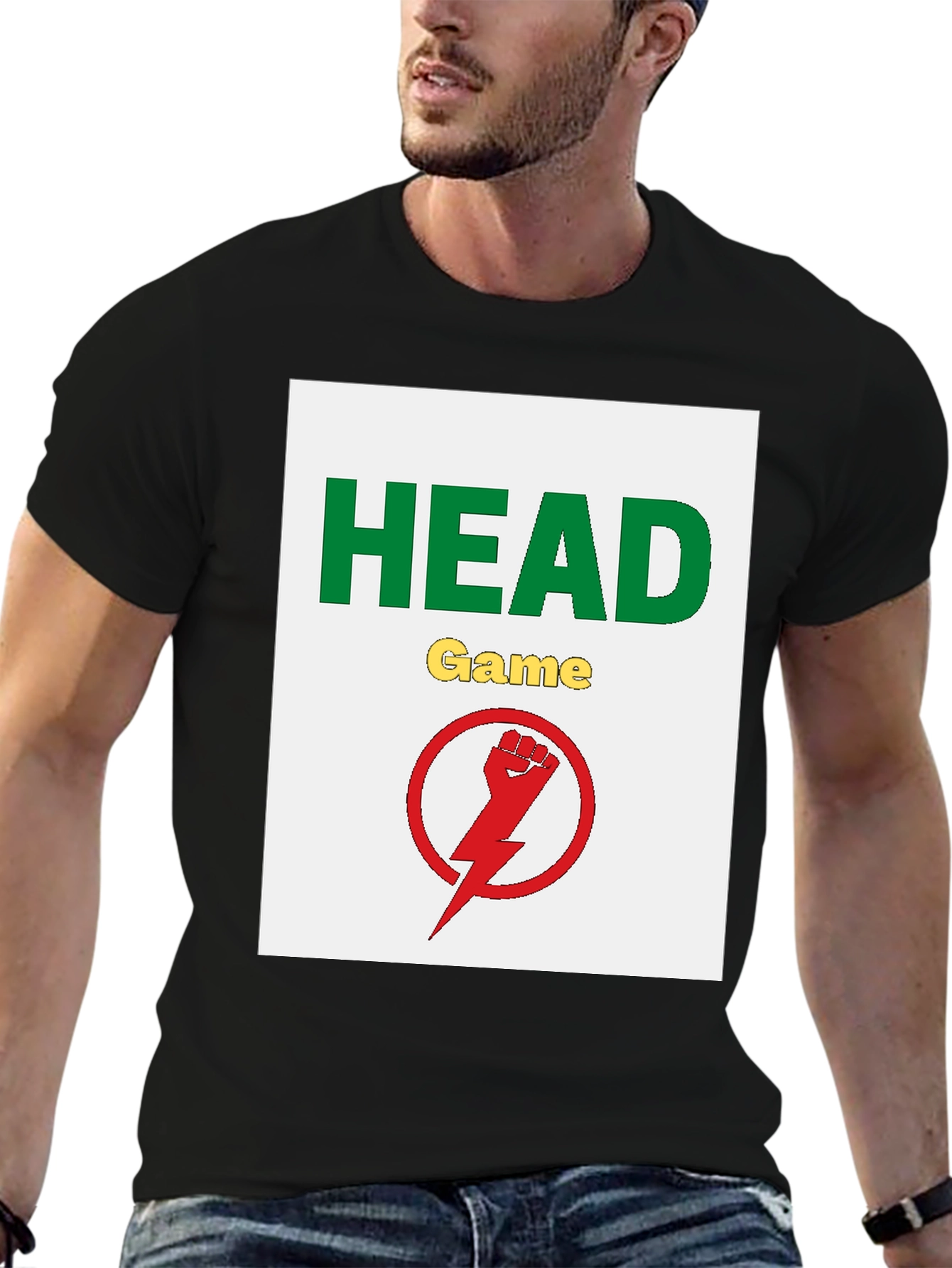 Head Game Graphic Tee - Black