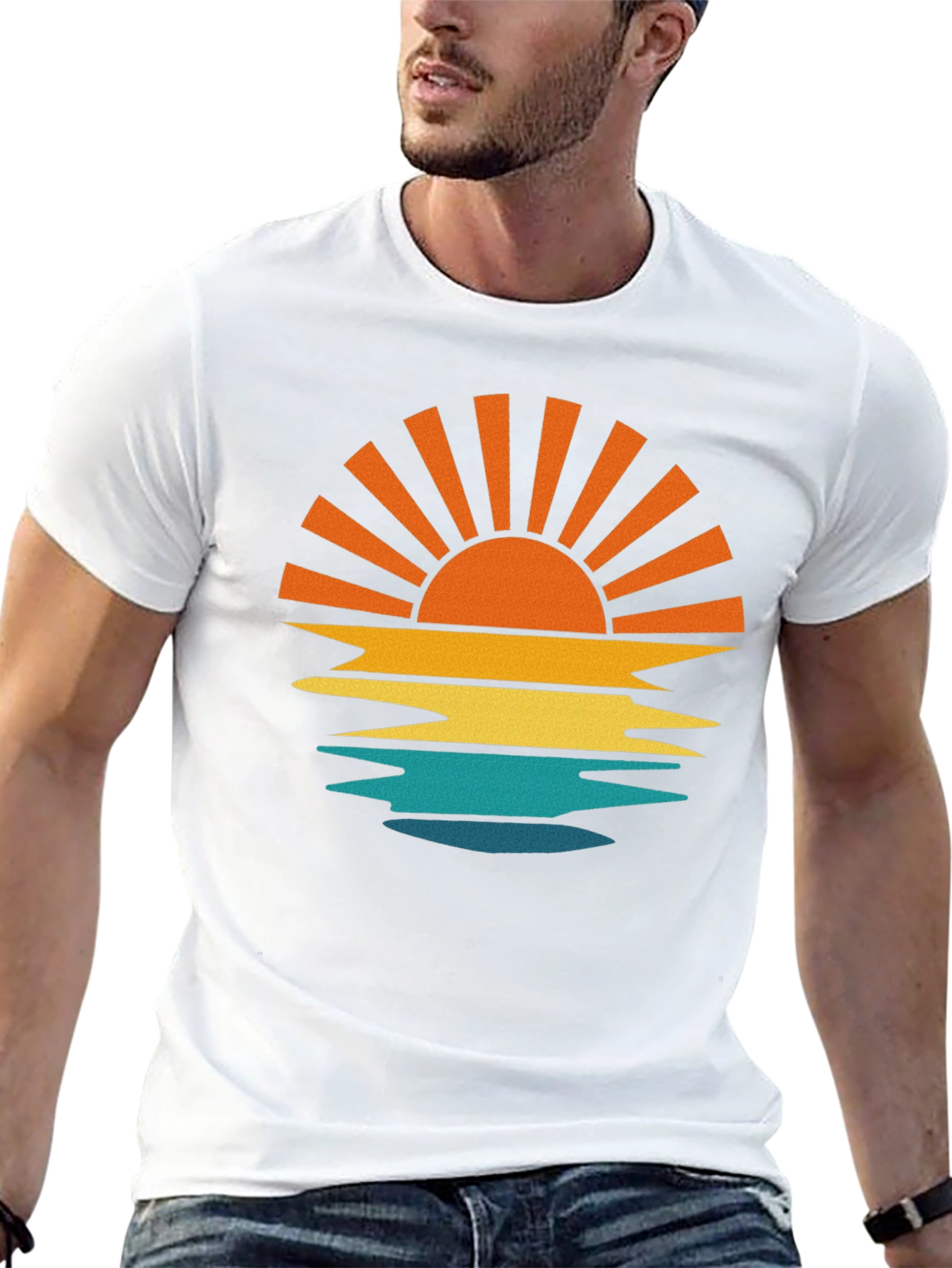 Sunset Graphic T-Shirt Retro Style