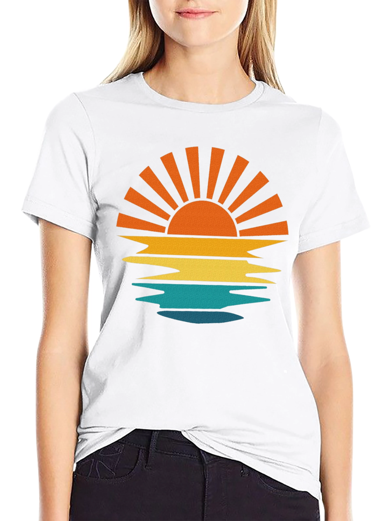 Sunset Graphic T-Shirt Retro Style