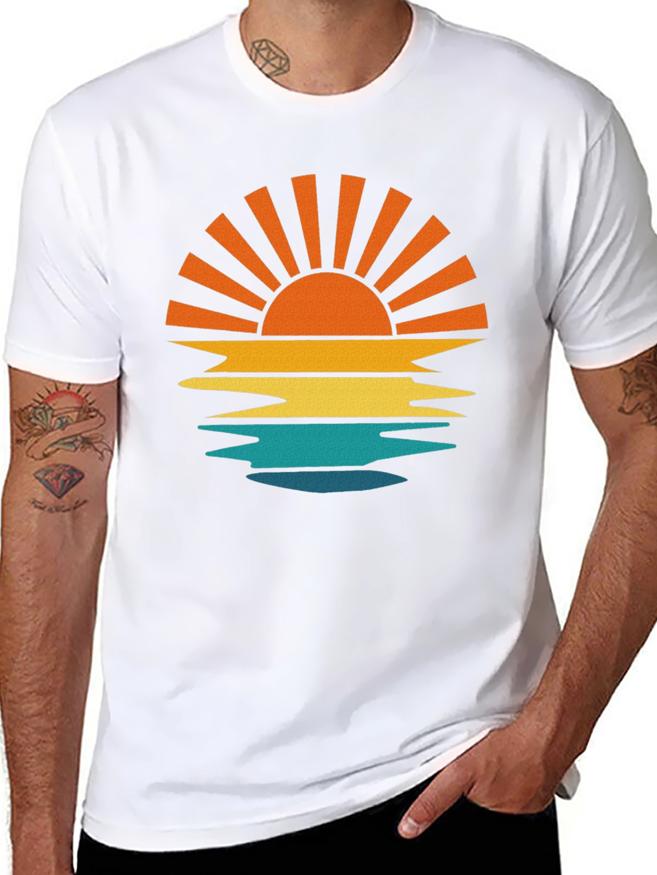 Sunset Graphic T-Shirt Retro Style