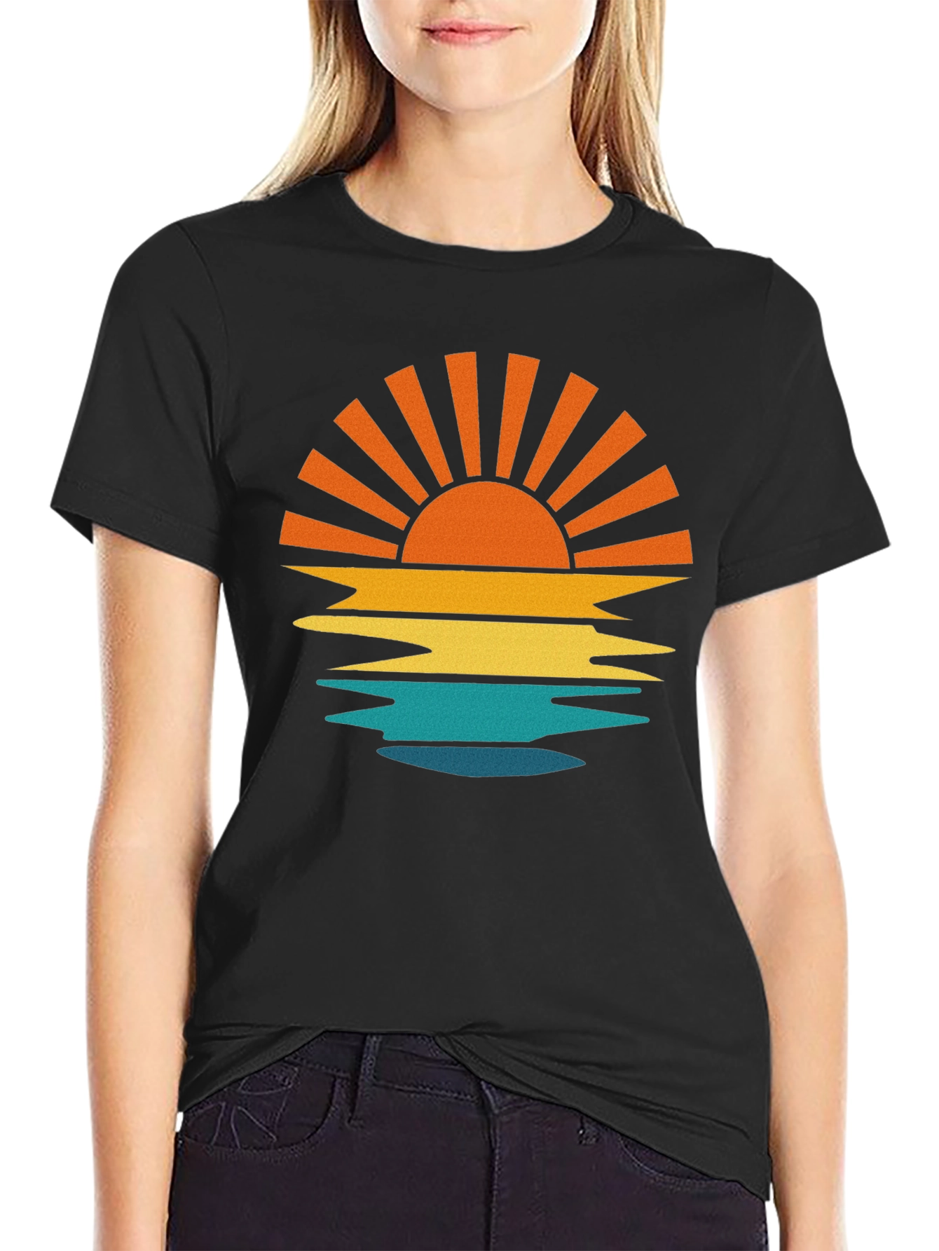 Sunset Graphic T-Shirt Retro Style