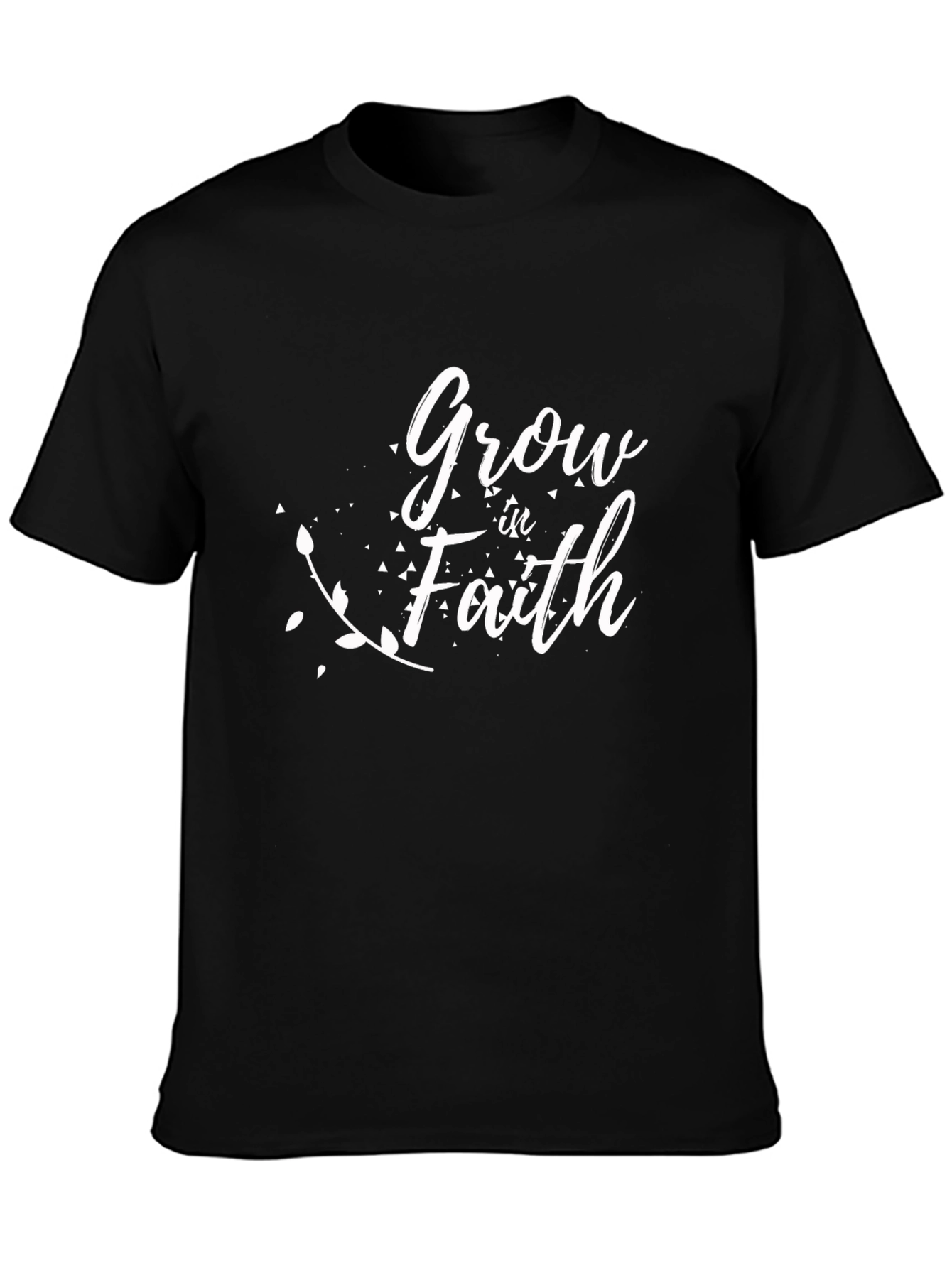 Grow in Faith Black T-Shirt