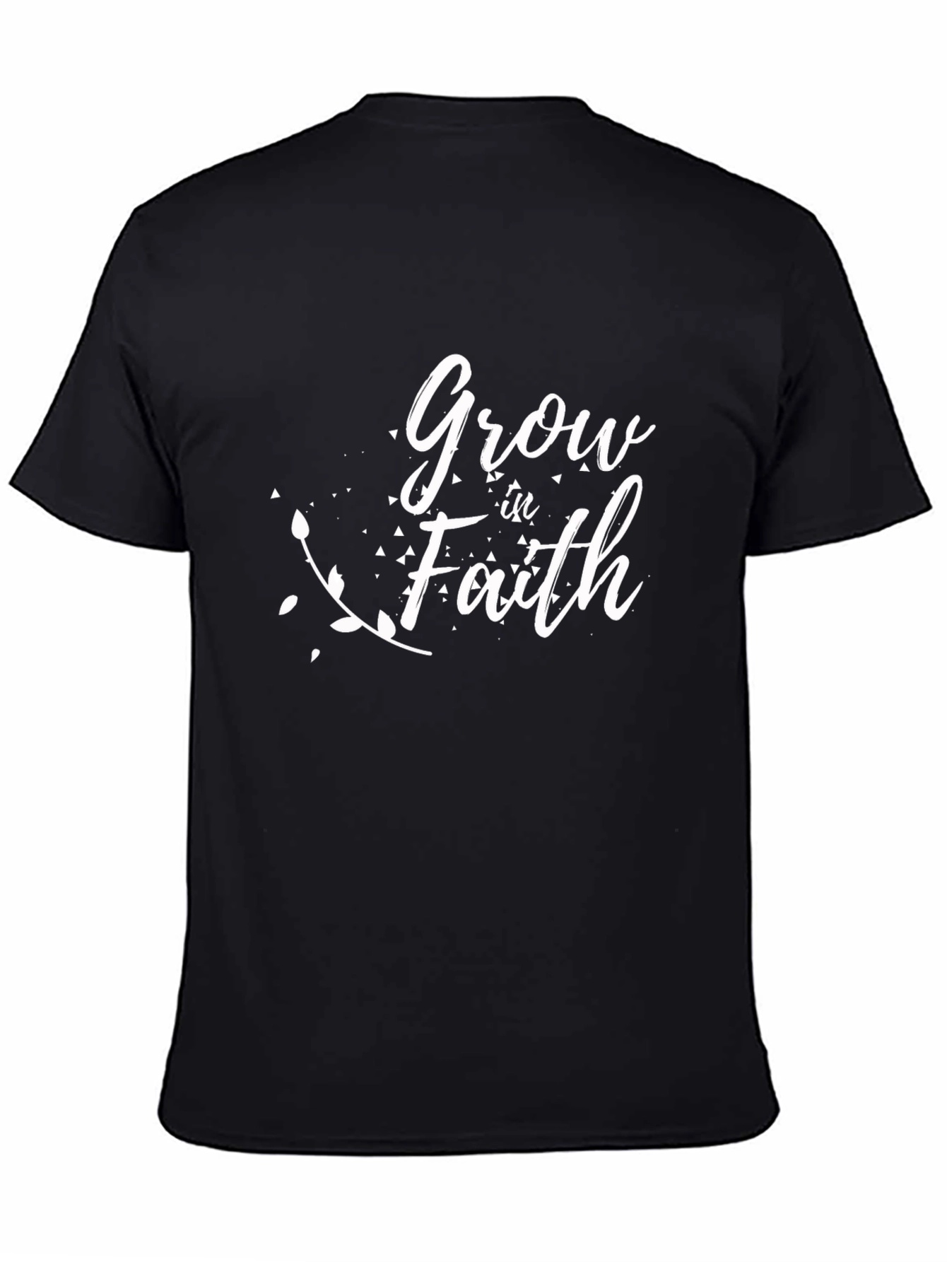 Grow in Faith Black T-Shirt