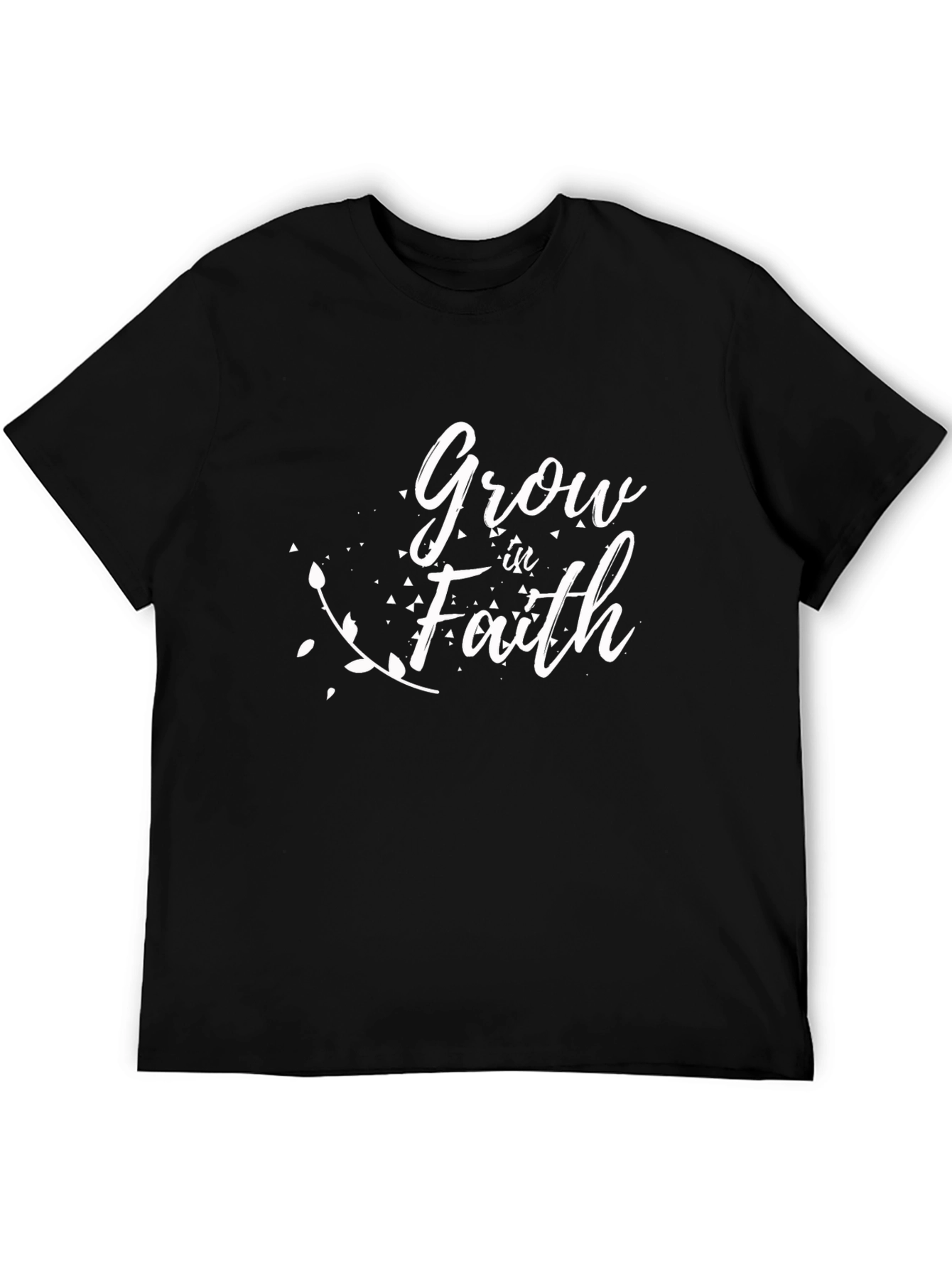 Grow in Faith Black T-Shirt