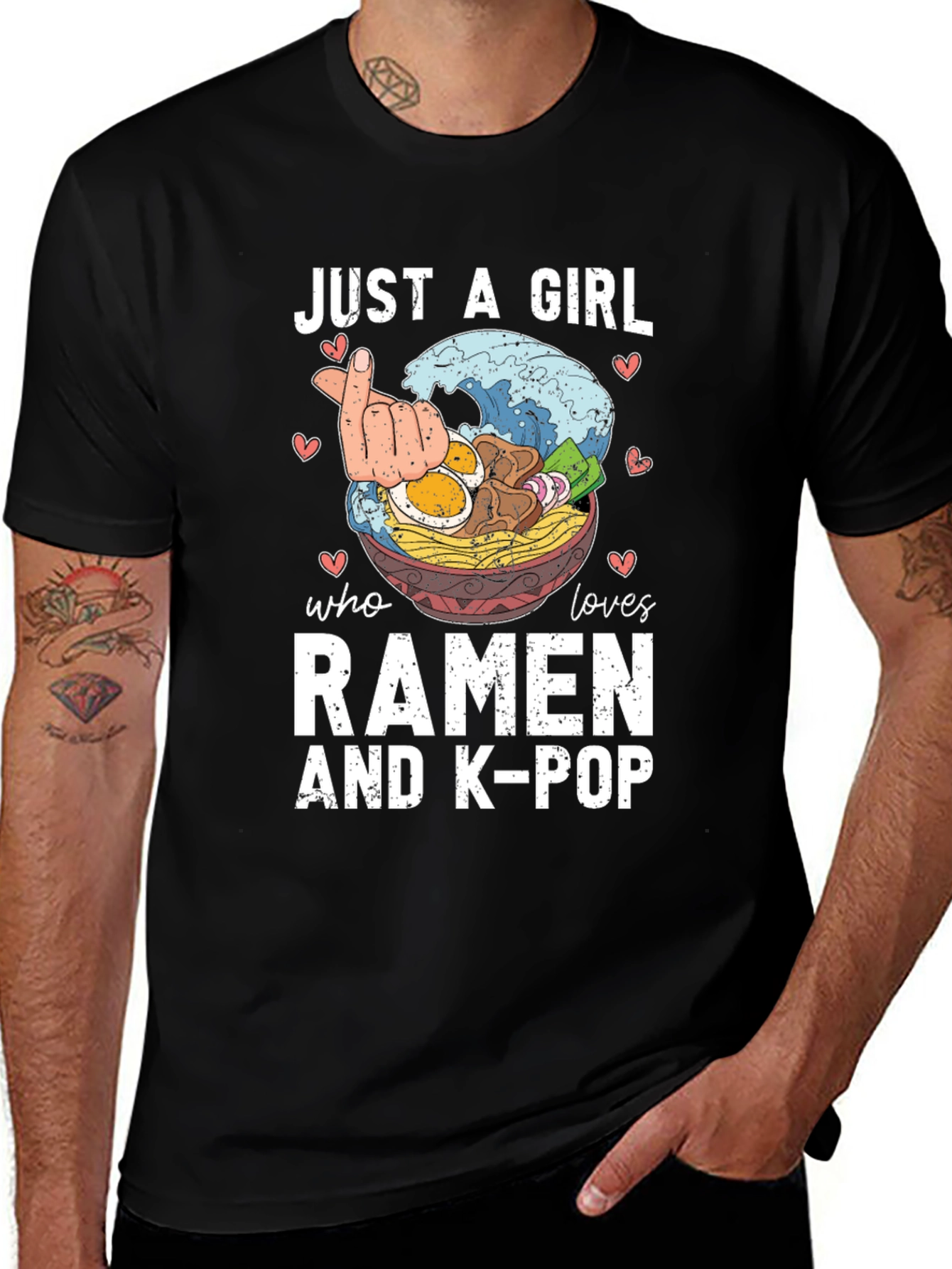 Just A Girl Who Loves Ramen & K-Pop T-Shirt