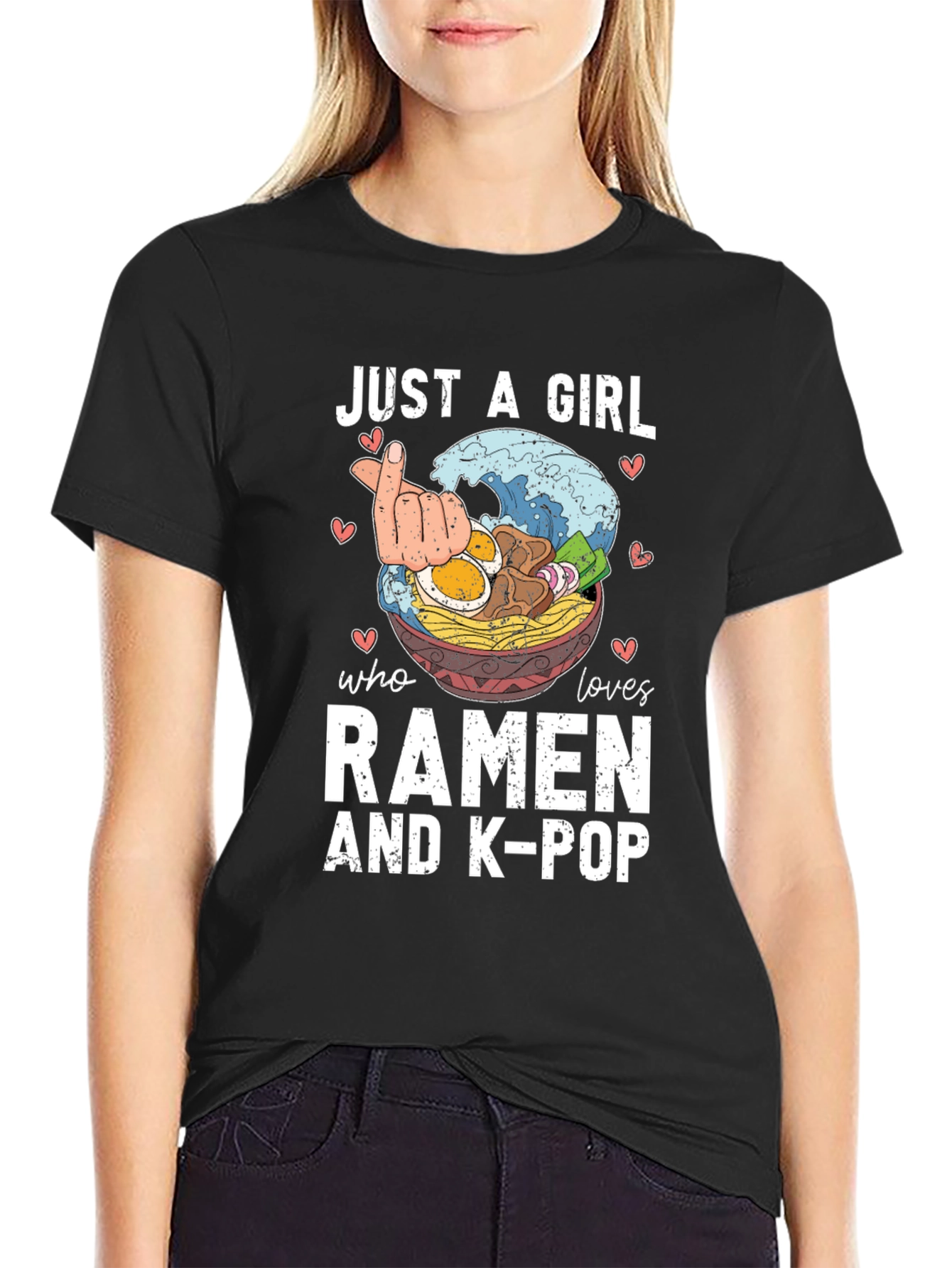 Just A Girl Who Loves Ramen & K-Pop T-Shirt