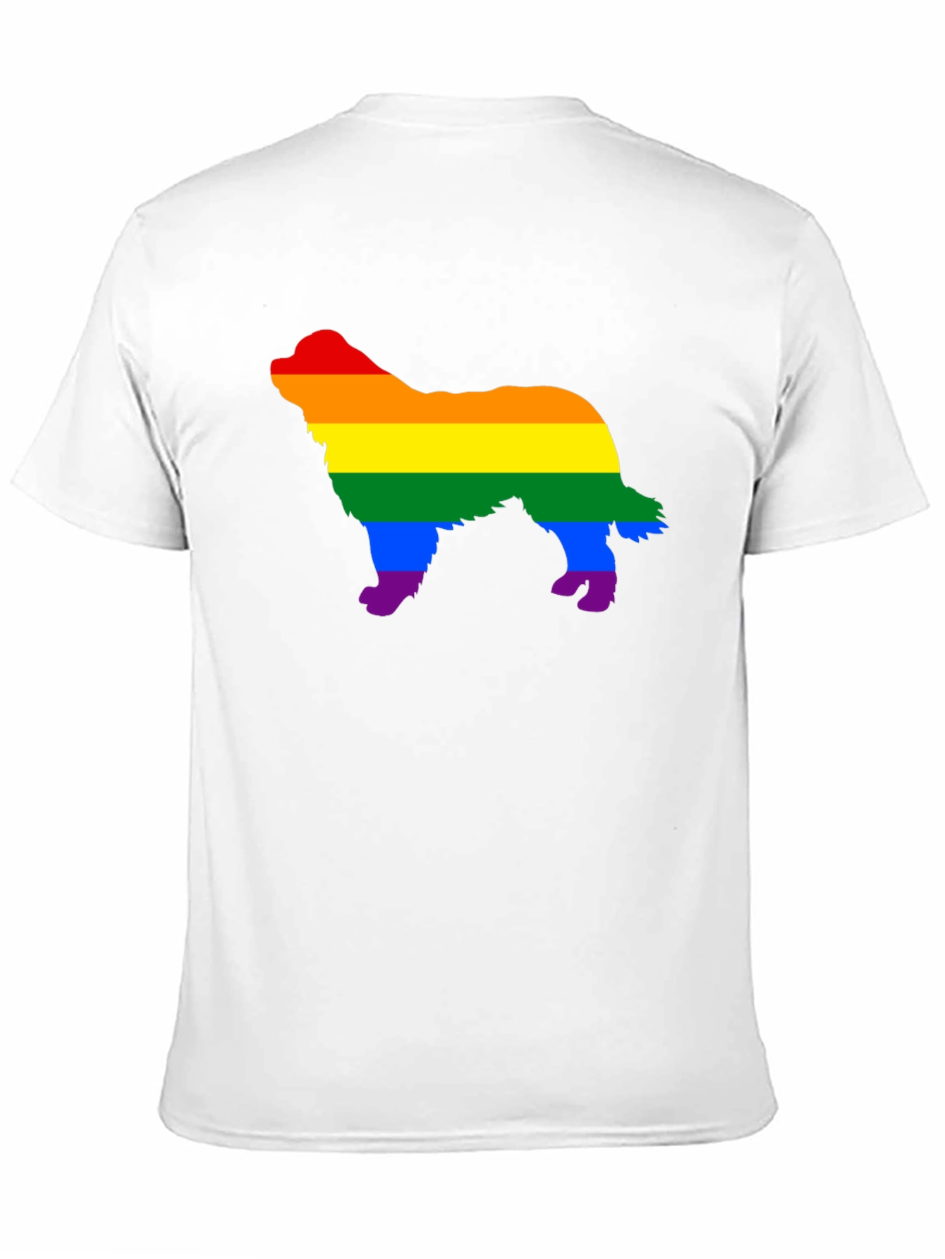 Rainbow Dog Silhouette Black T-Shirt