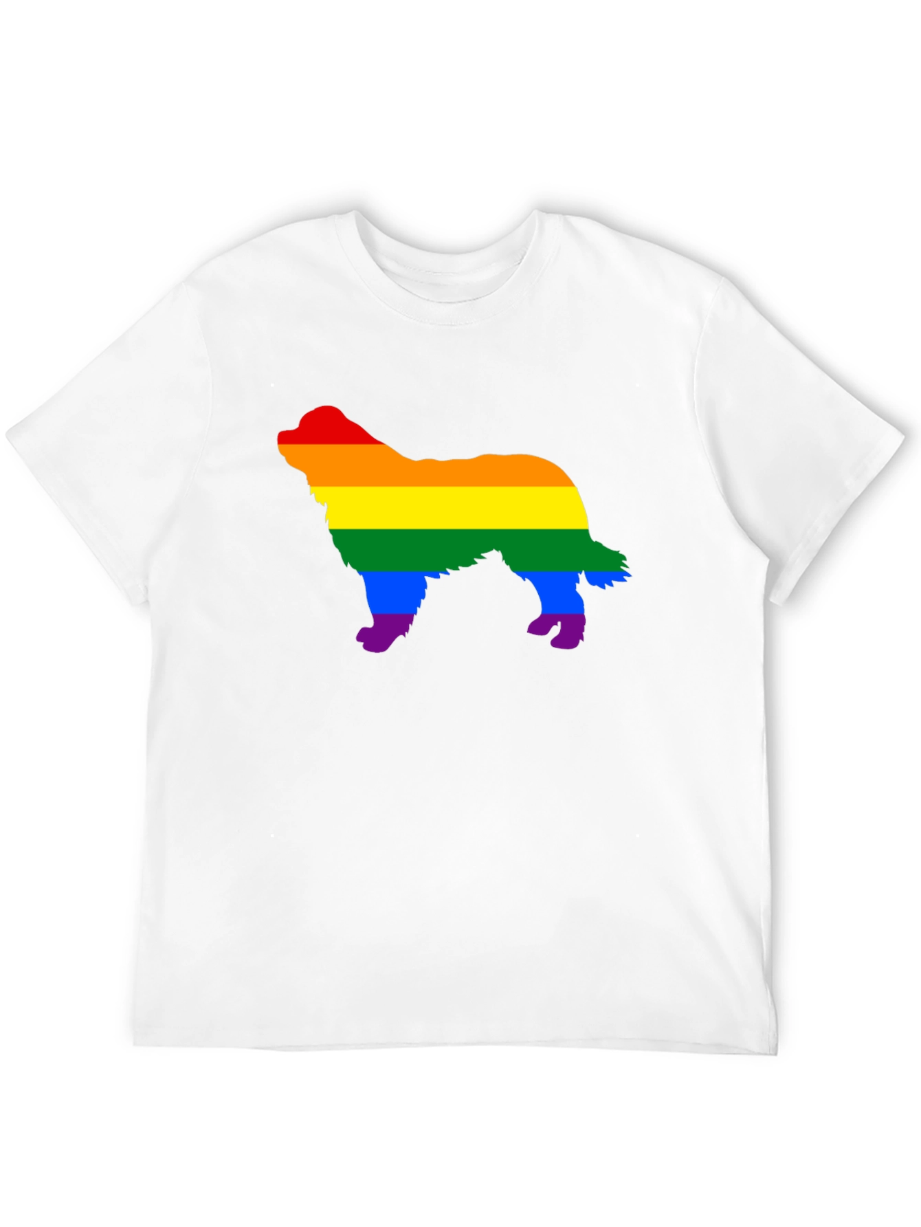 Rainbow Dog Silhouette Black T-Shirt