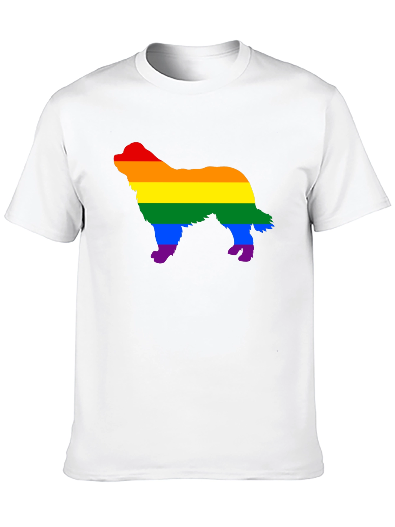 Rainbow Dog Silhouette Black T-Shirt