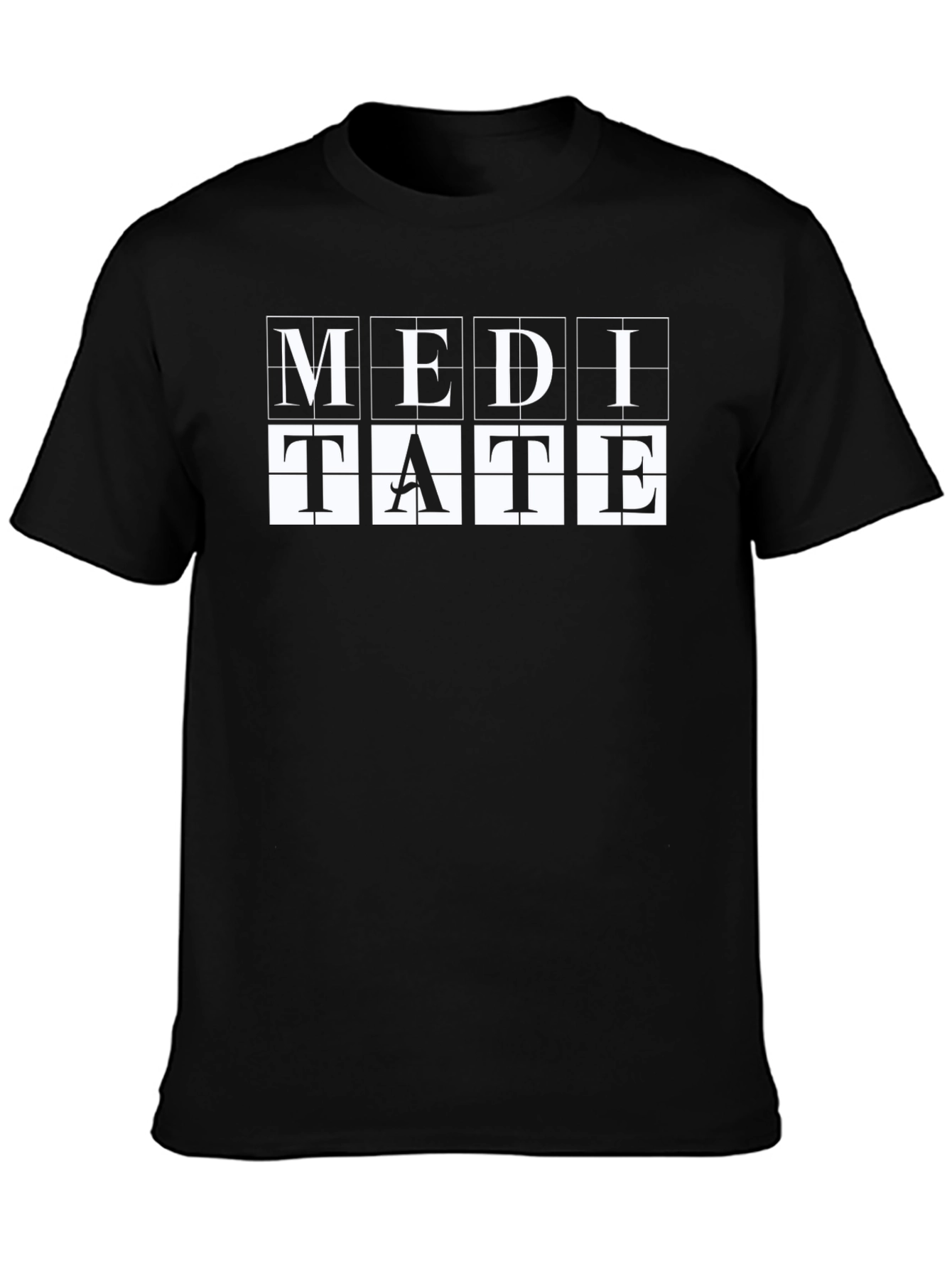 Meditate Graphic Tee - Unisex Black T-Shirt