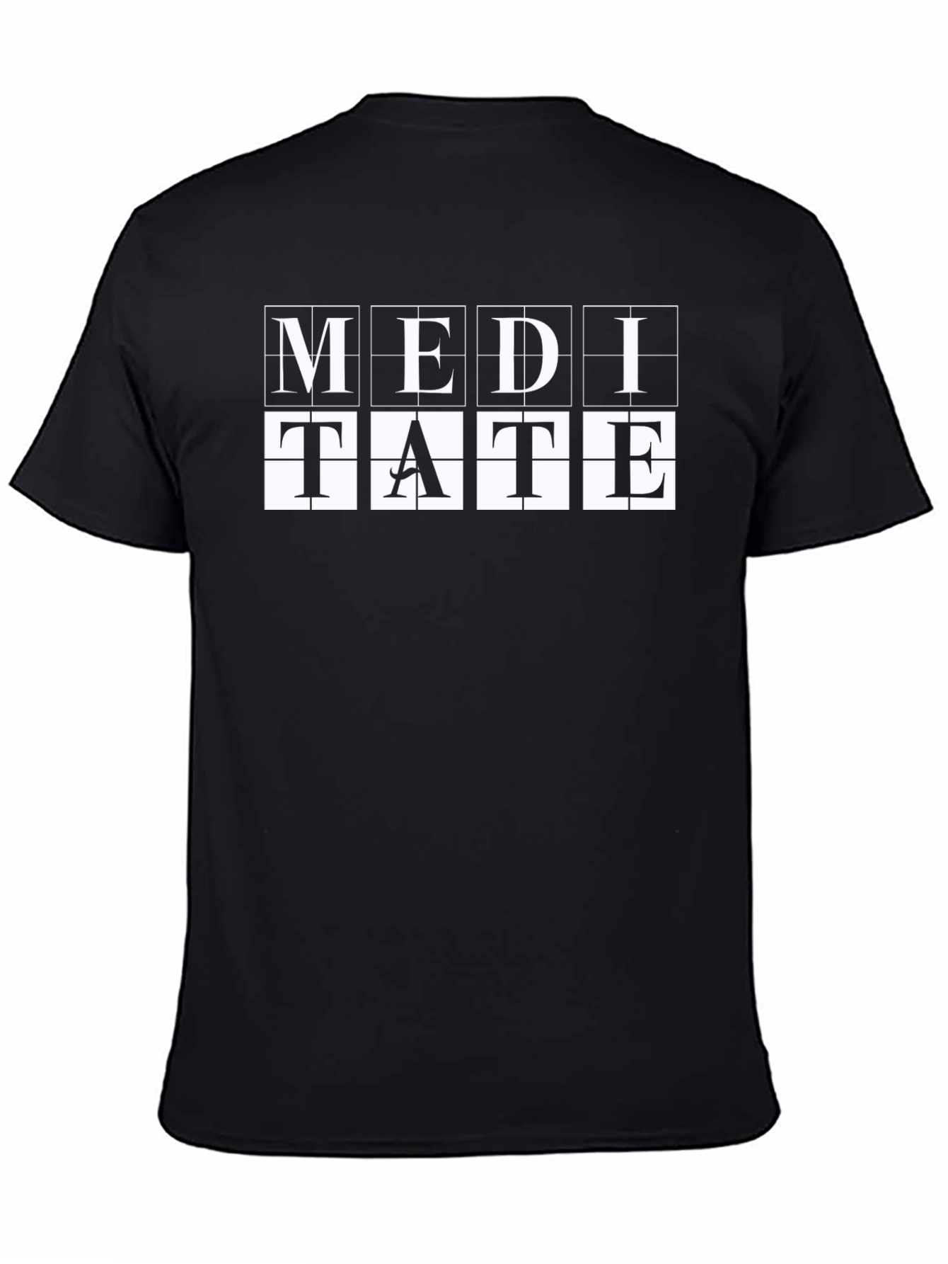 Meditate Graphic Tee - Unisex Black T-Shirt