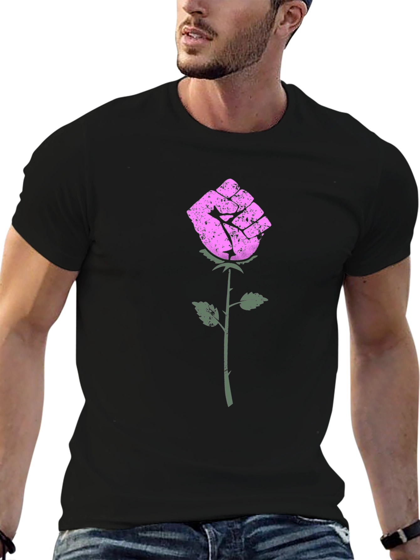 Rose Fist Tee - Power in Bloom