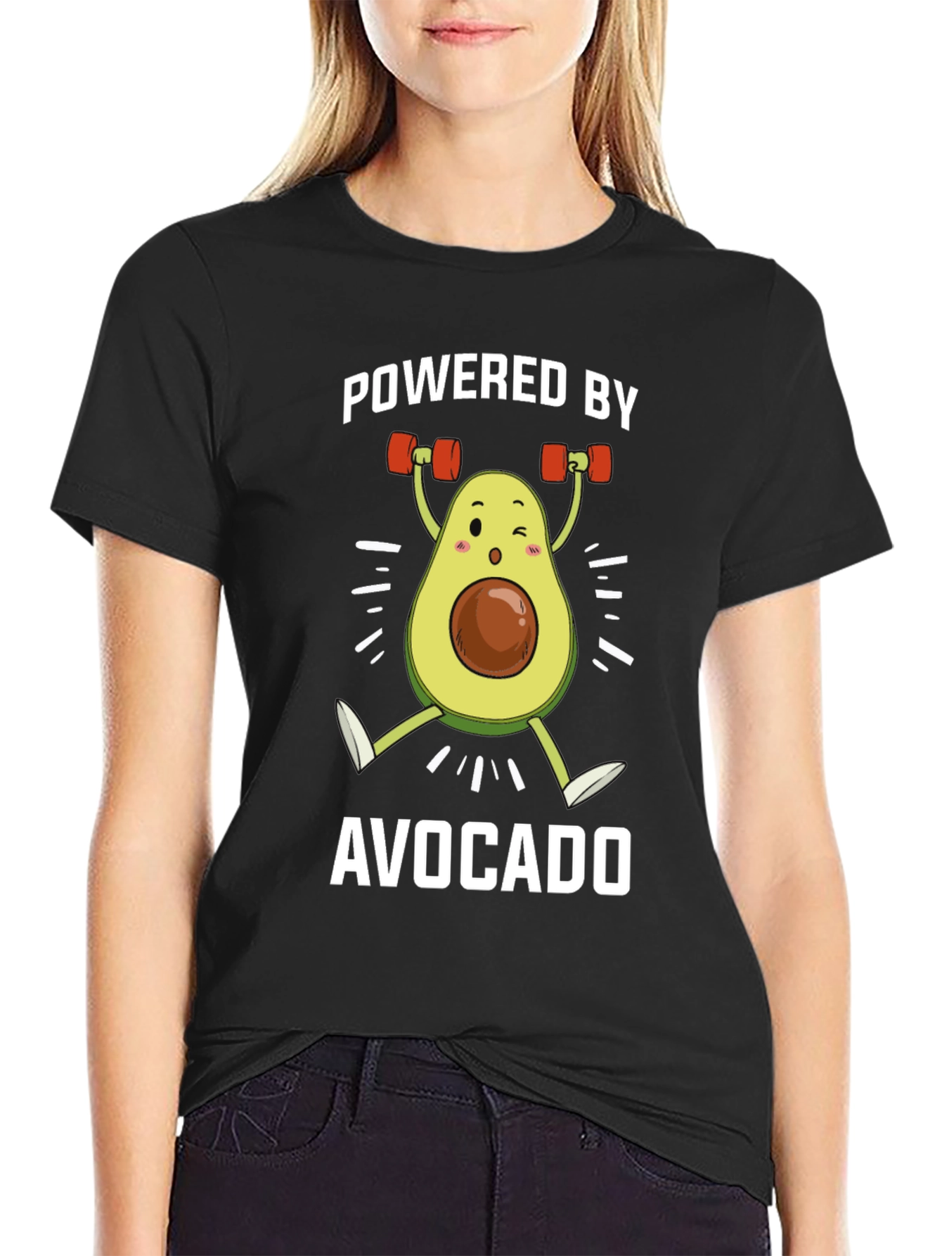 Powered by Avocado Black T-Shirt