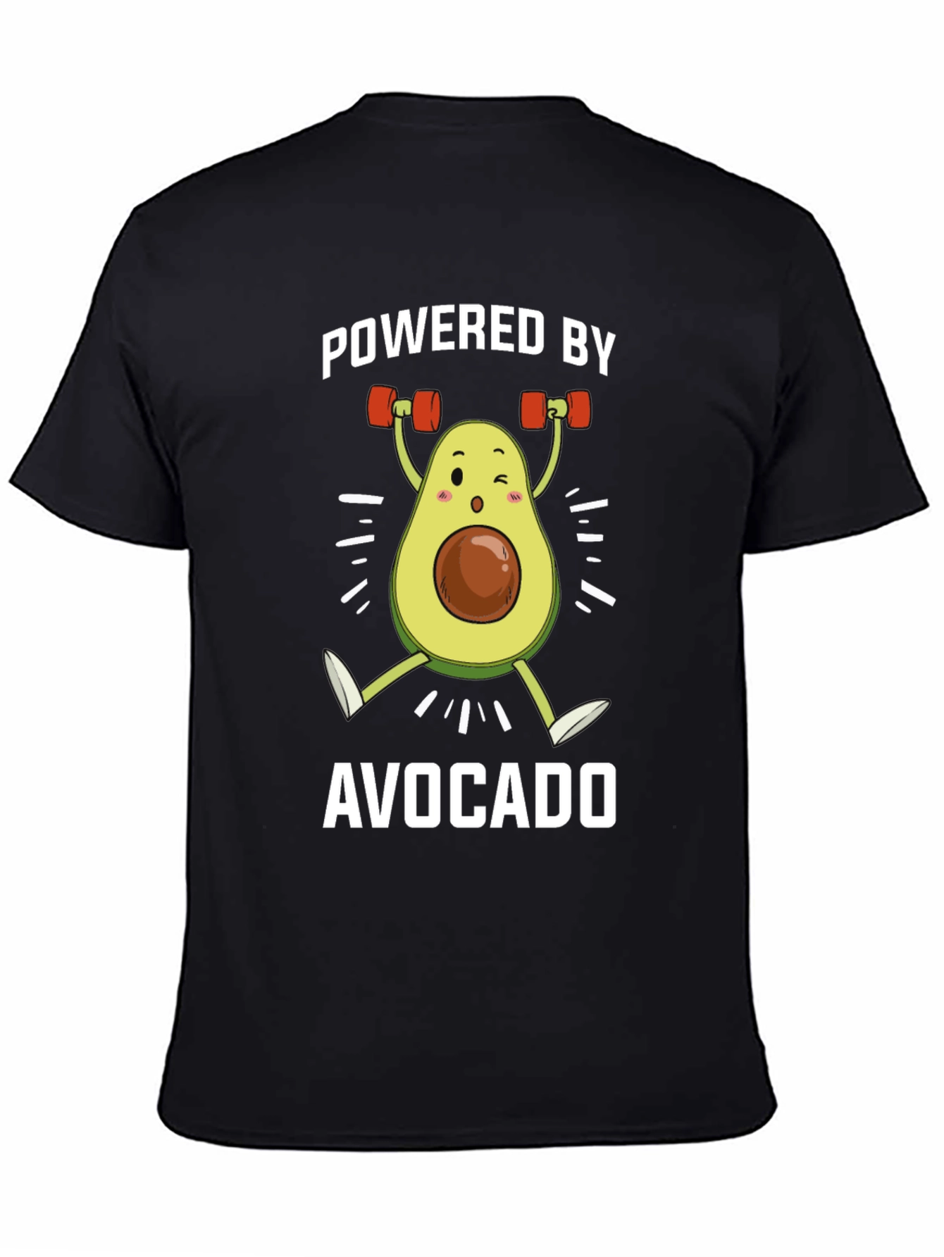 Powered by Avocado Black T-Shirt
