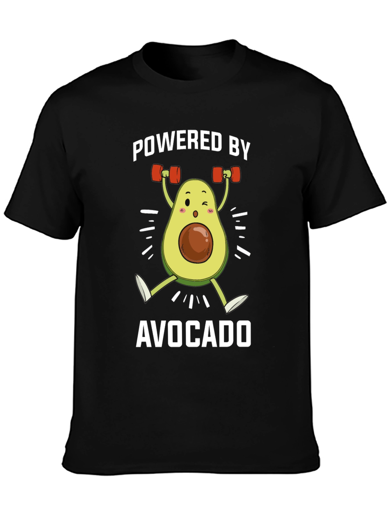Powered by Avocado Black T-Shirt