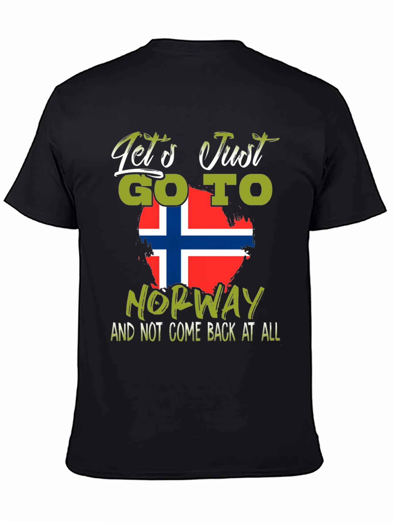Lets Go To Norway T-Shirt - Black