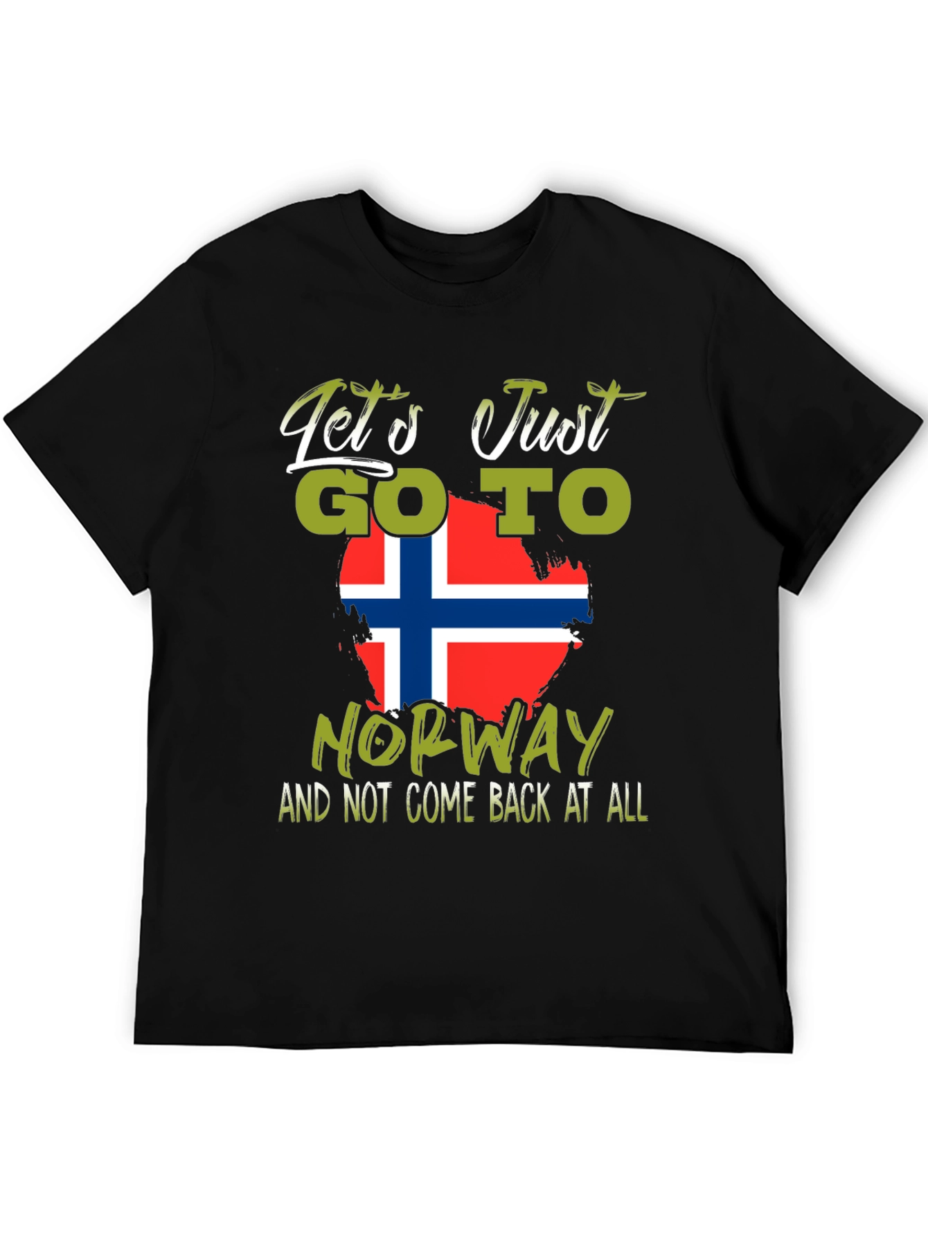 Lets Go To Norway T-Shirt - Black