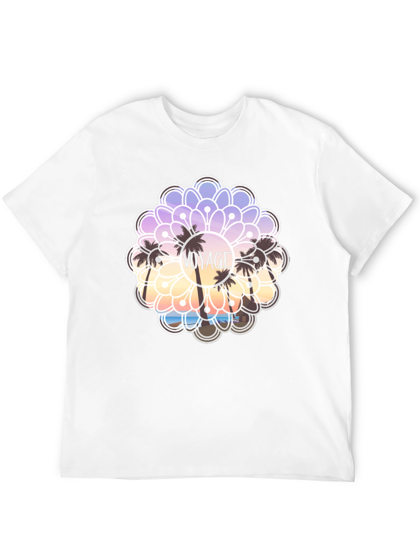 Voyage Palm Tree Graphic Tee - Black