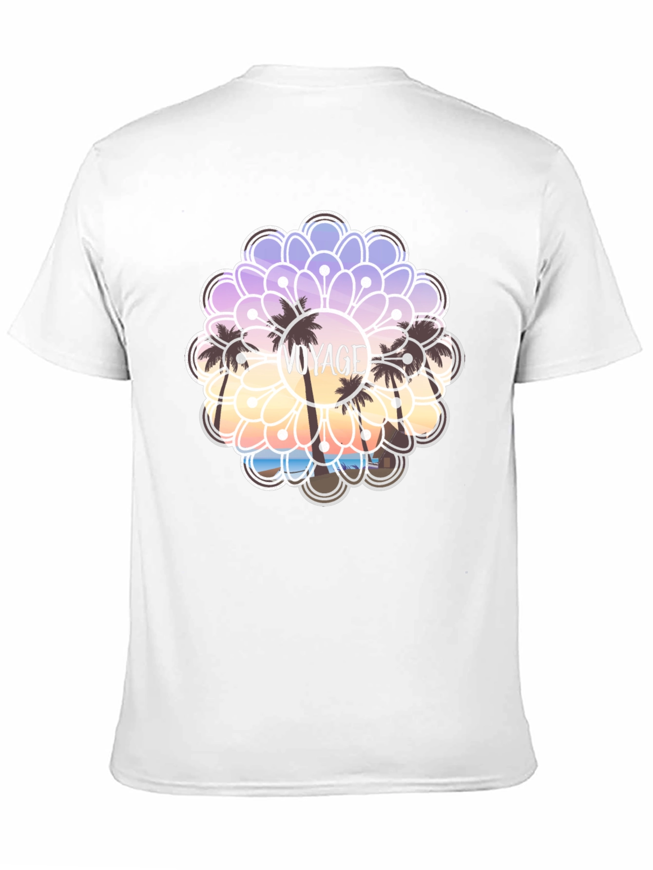 Voyage Palm Tree Graphic Tee - Black
