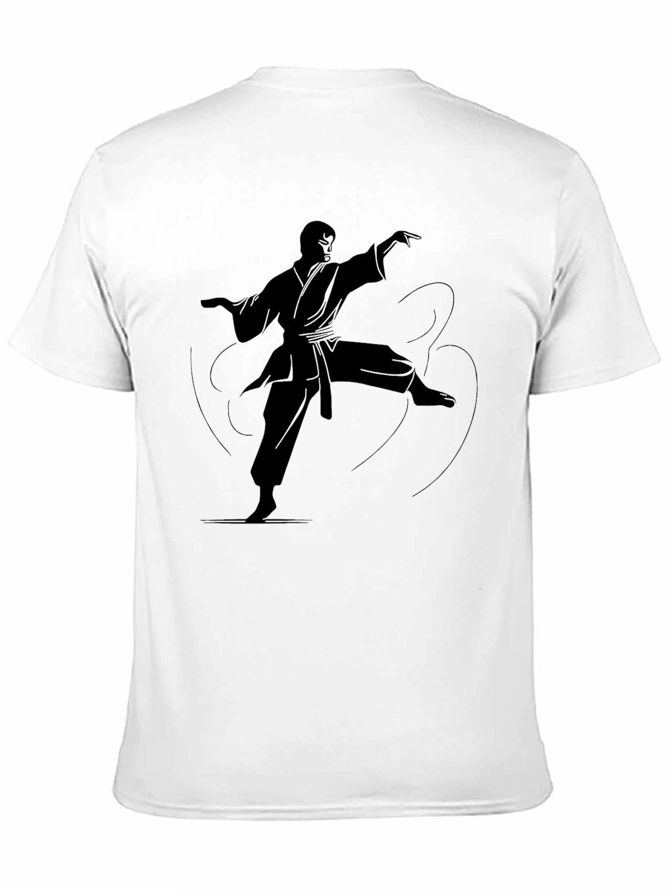 Martial Arts Silhouette Black T-Shirt