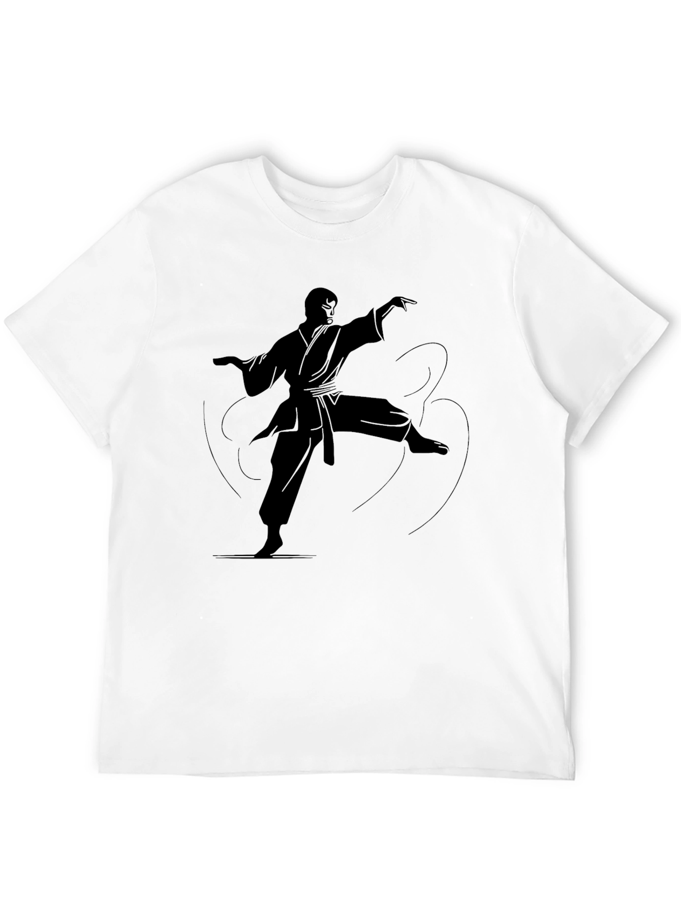 Martial Arts Silhouette Black T-Shirt