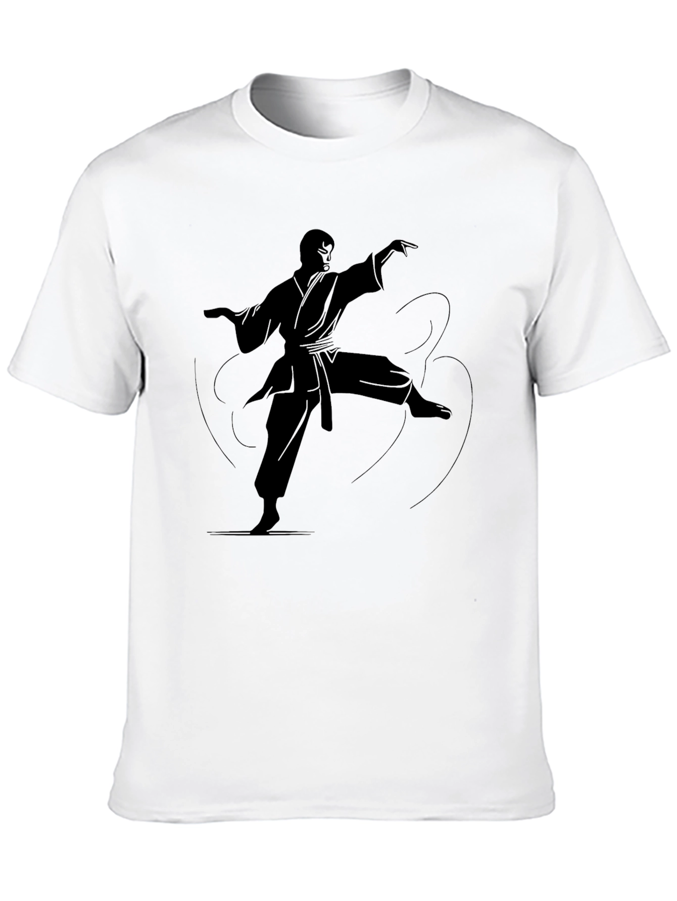 Martial Arts Silhouette Black T-Shirt