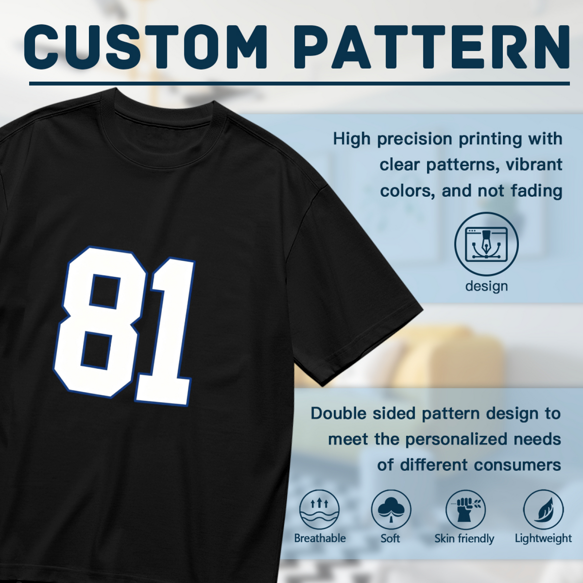 Sporty Number 81 Graphic Plus?Size Black Casual T?Shirt
