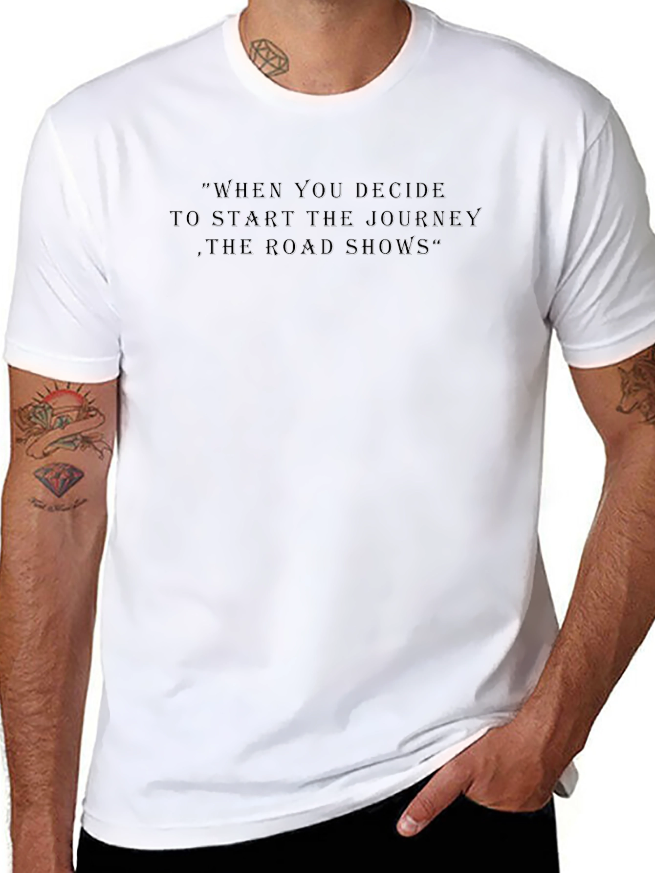 Inspirational Quote T-Shirt - Mens Black Tee