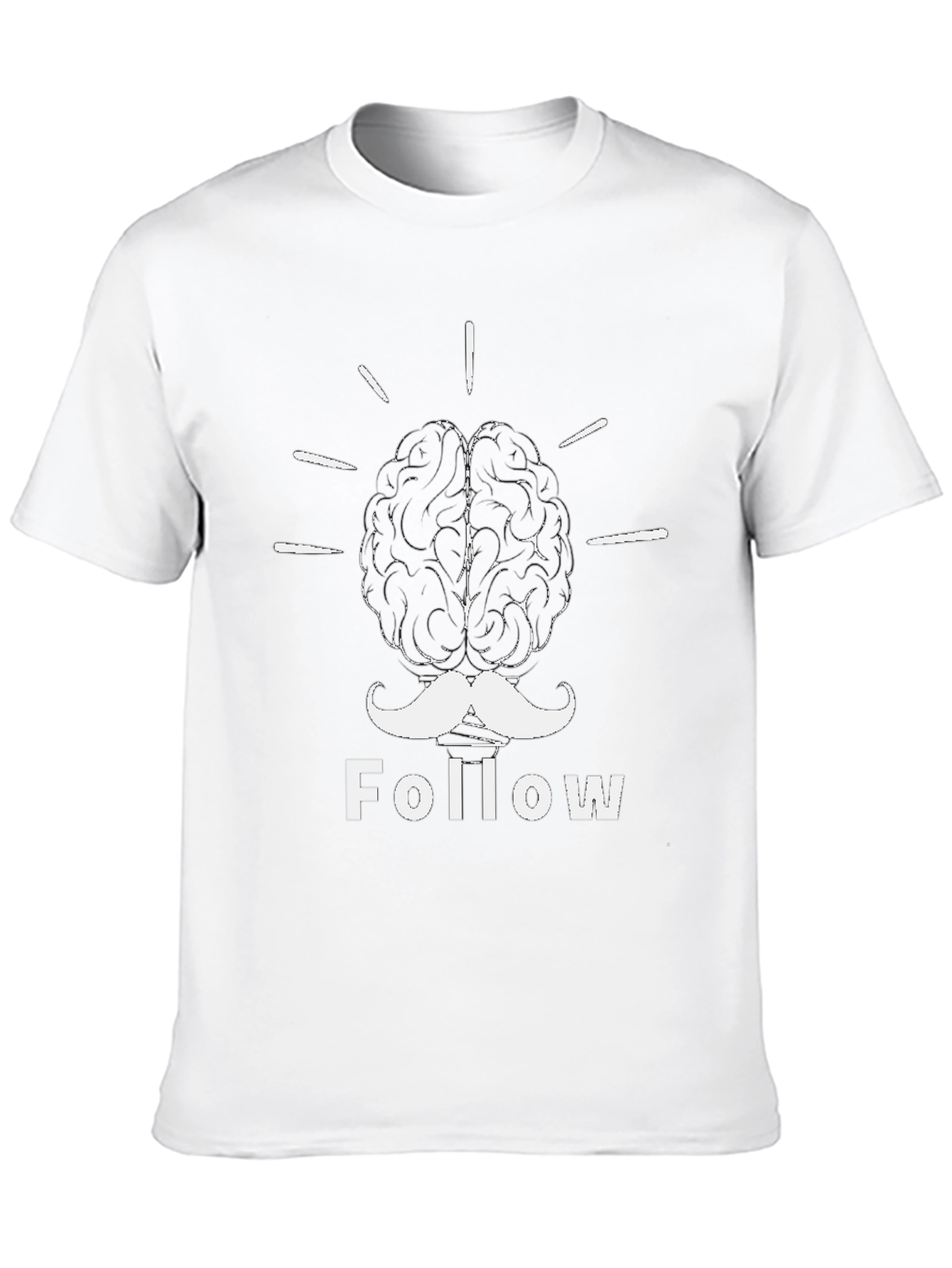 Brainy Mustache T-Shirt - Follow the Idea!