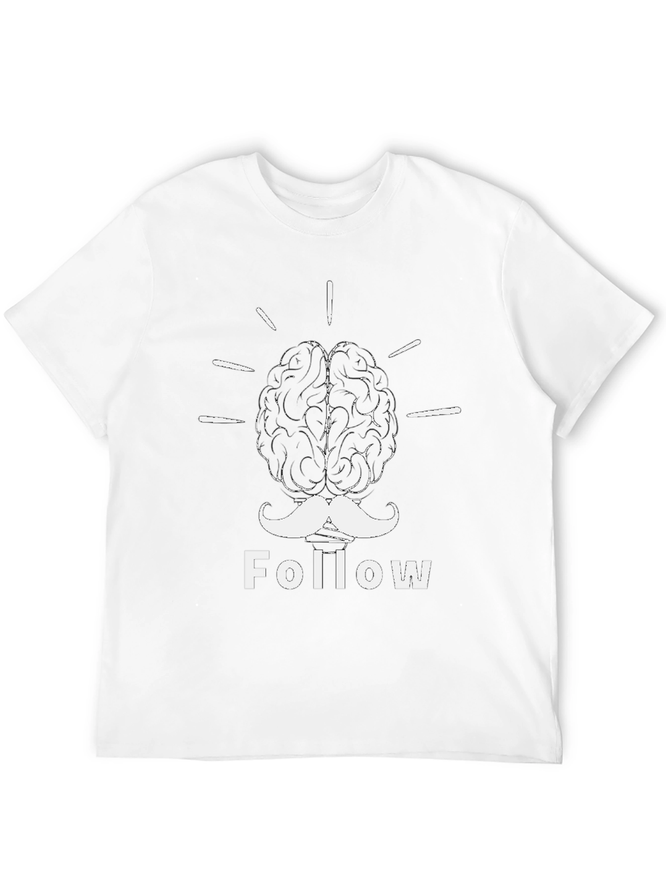 Brainy Mustache T-Shirt - Follow the Idea!