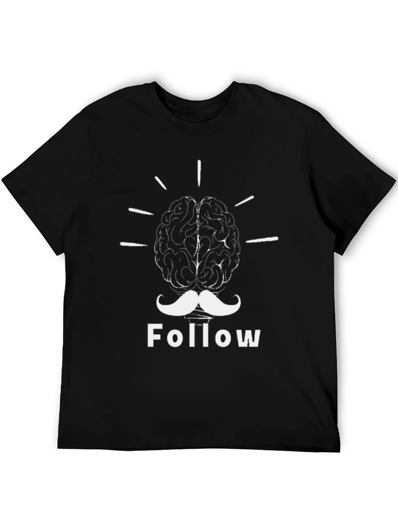 Brainy Mustache T-Shirt - Follow the Idea!