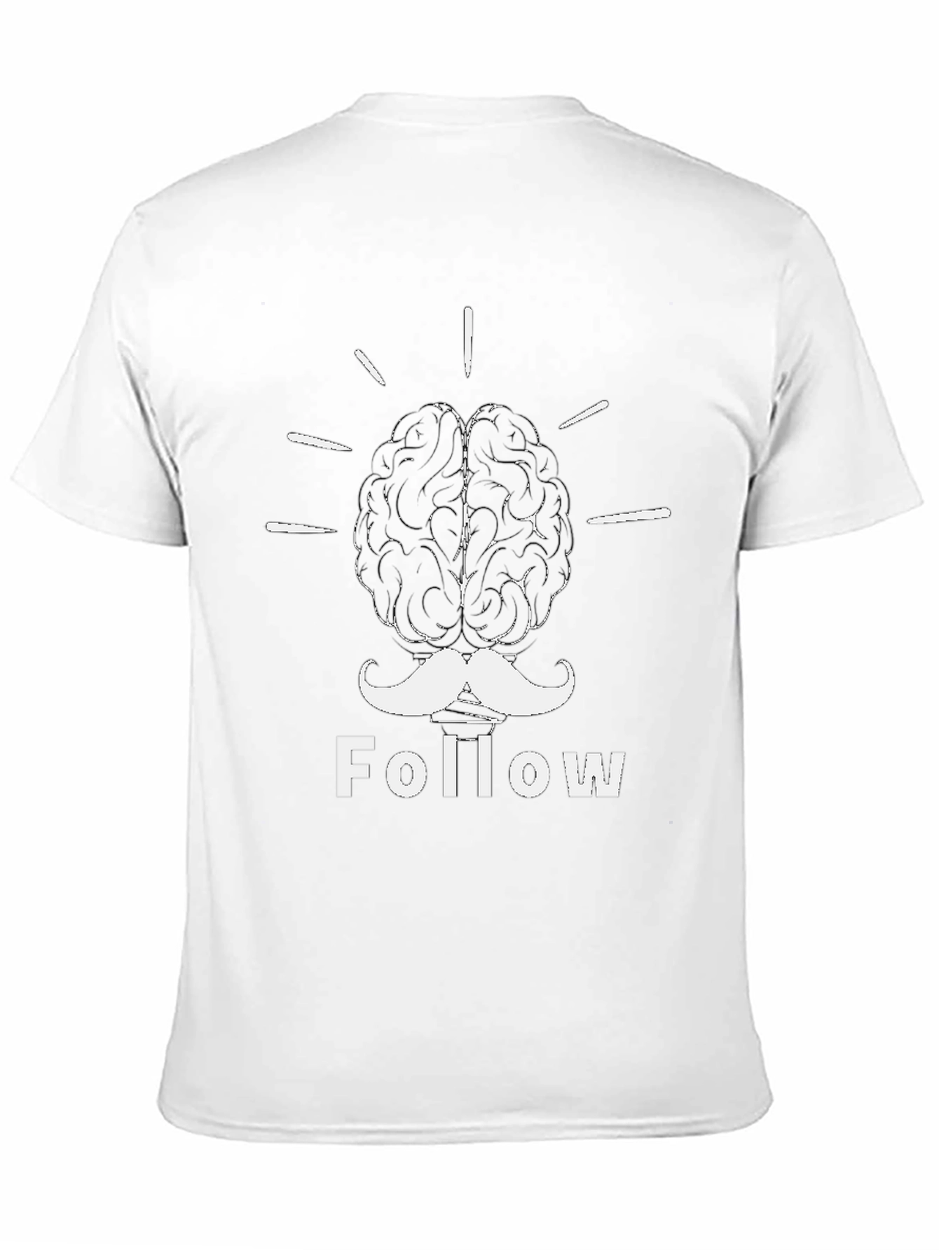 Brainy Mustache T-Shirt - Follow the Idea!