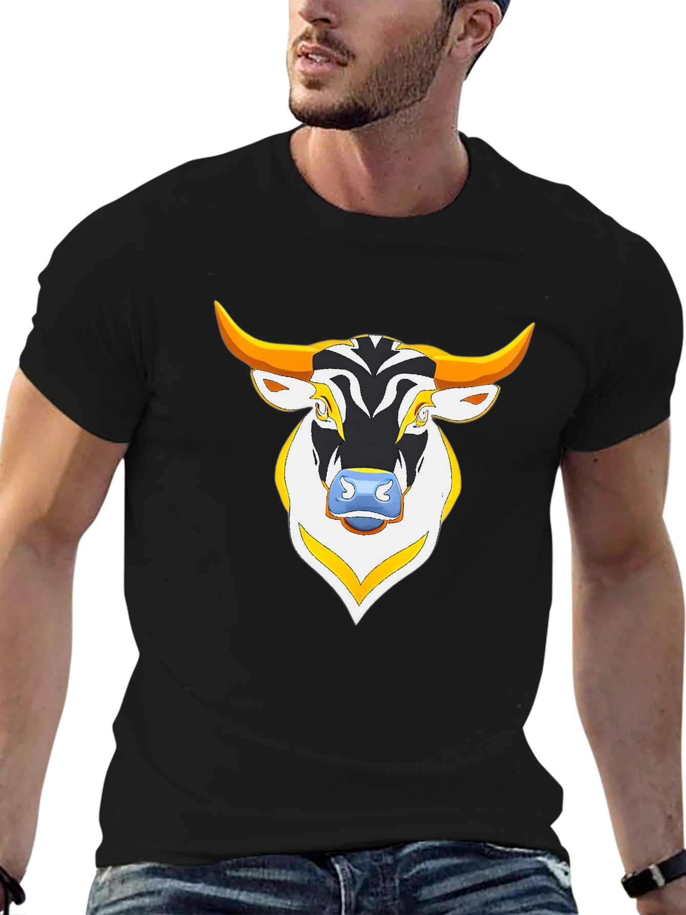 Bull Graphic Black T-Shirt