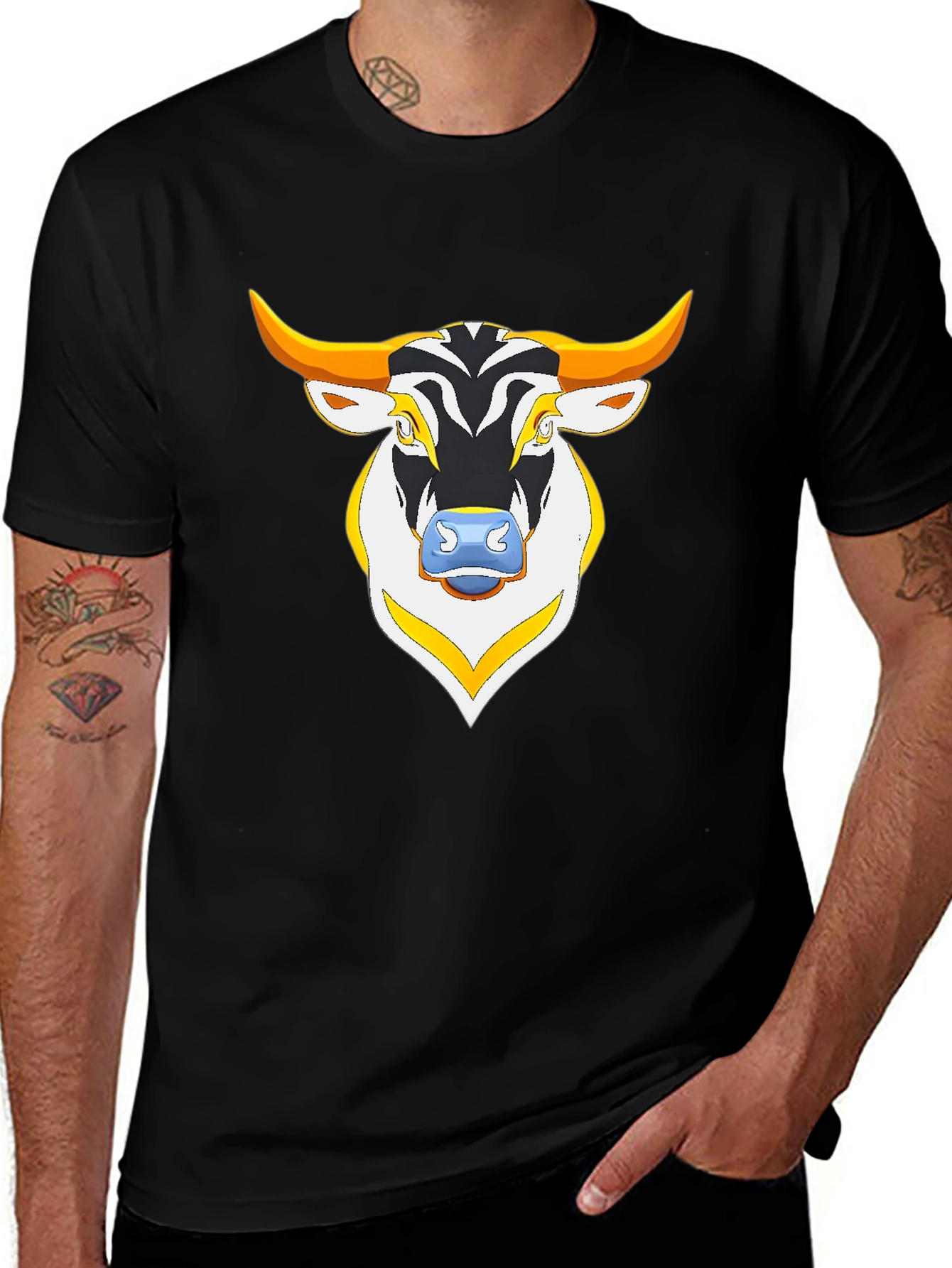 Bull Graphic Black T-Shirt