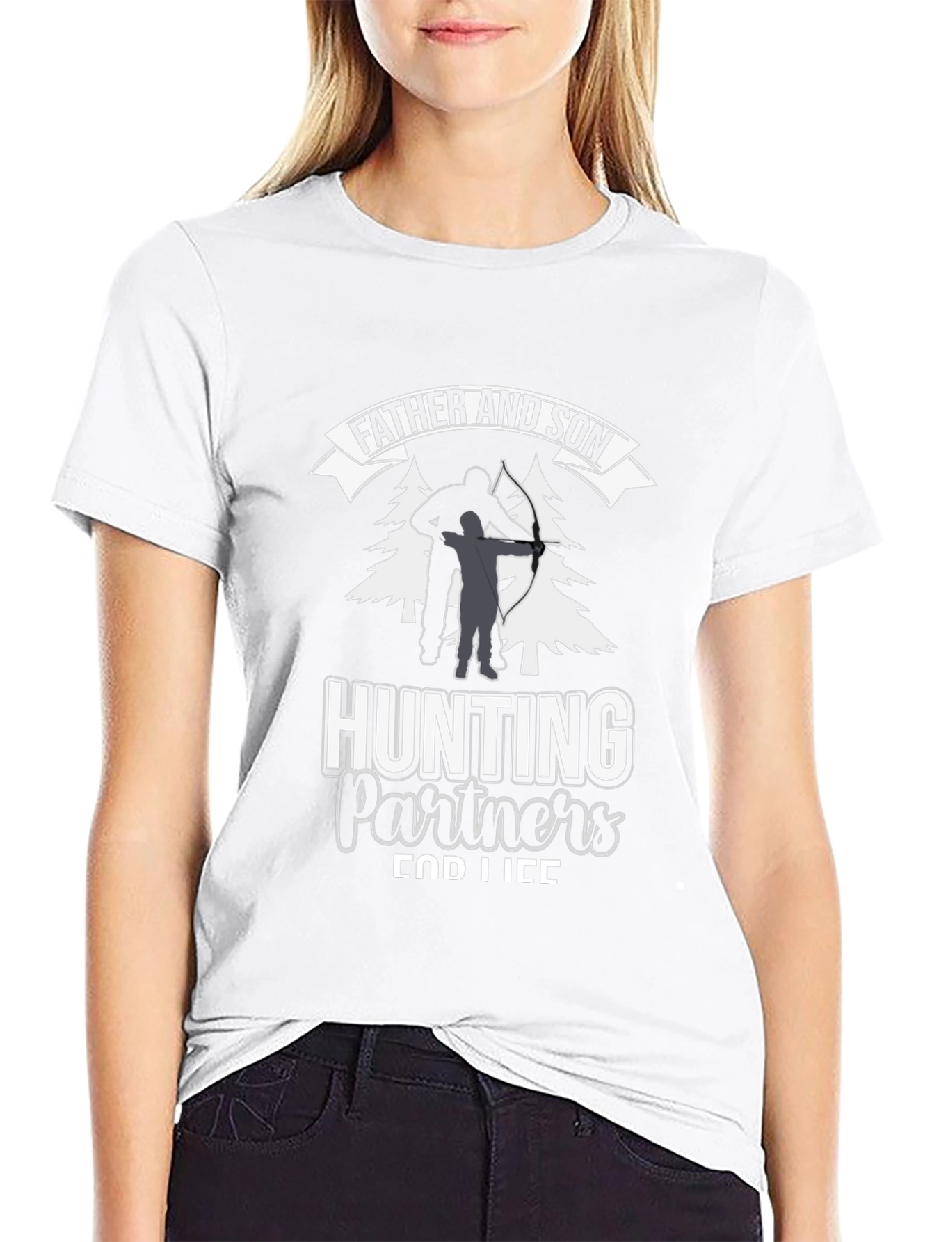 Father and Son Hunting Partners Graphic Tee
