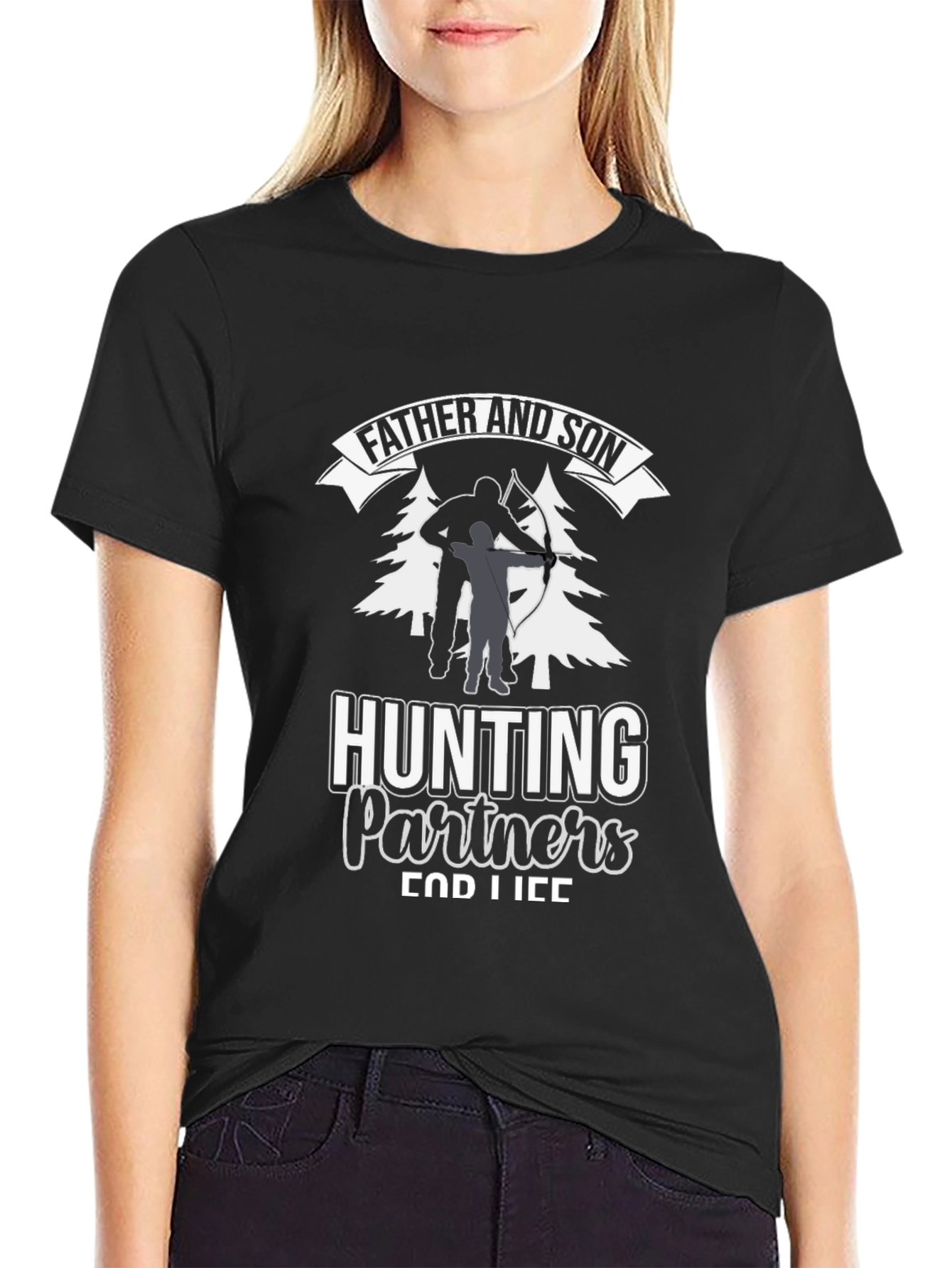 Father and Son Hunting Partners Graphic Tee