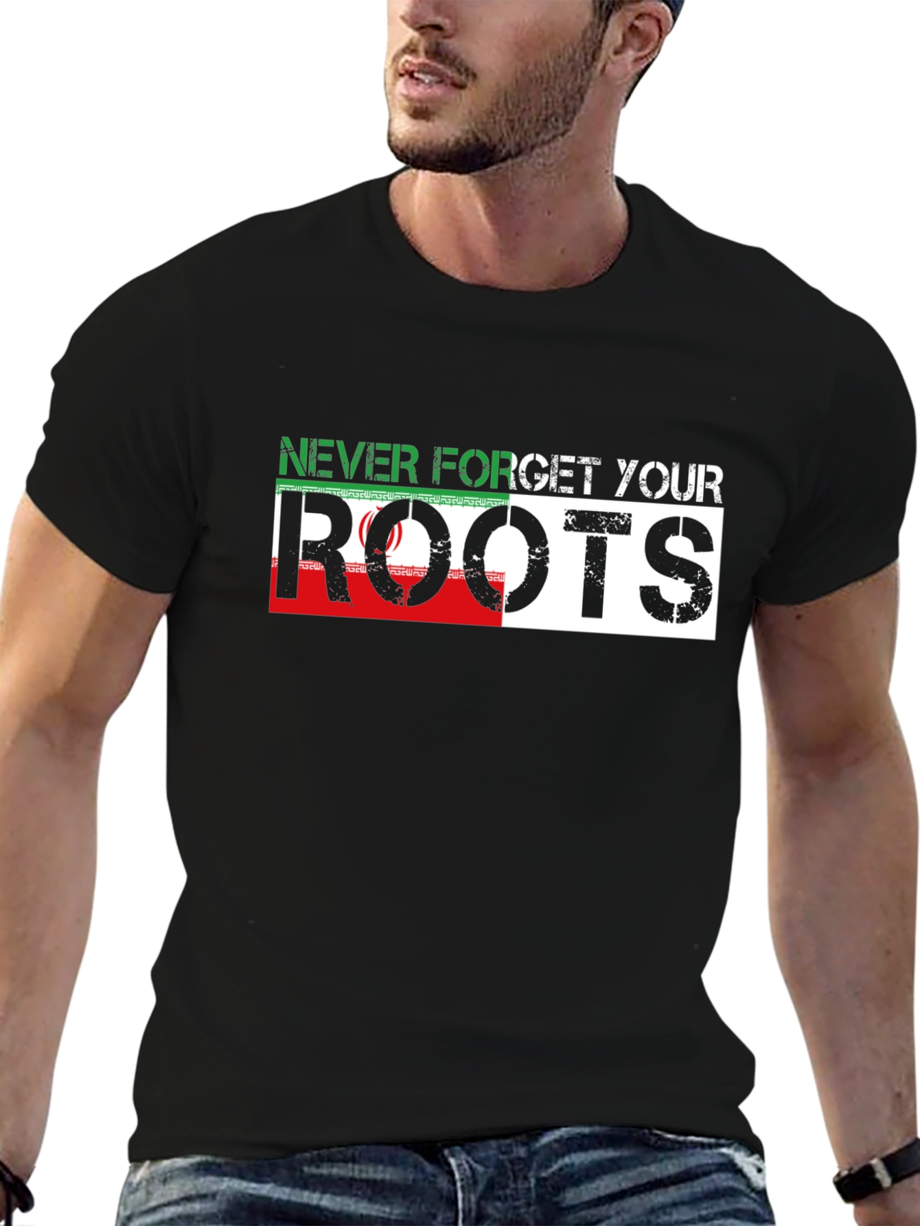 Never Forget Your Roots Iran Flag T-Shirt