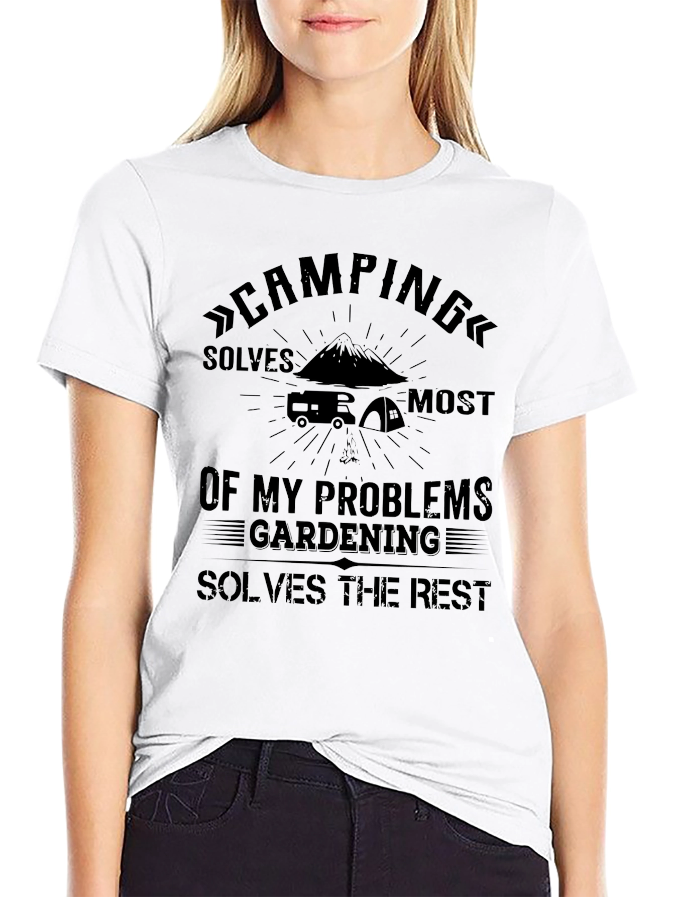 Camping and Gardening T-Shirt - Problem Solver Tee