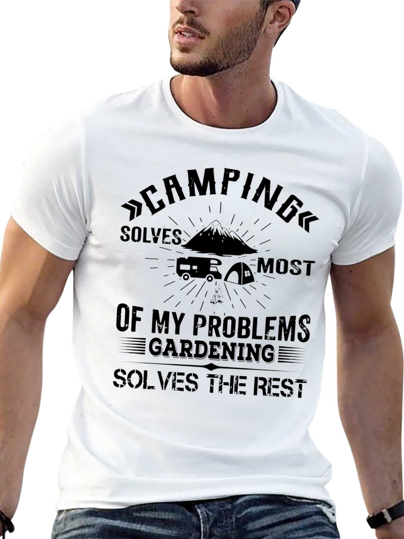 Camping and Gardening T-Shirt - Problem Solver Tee