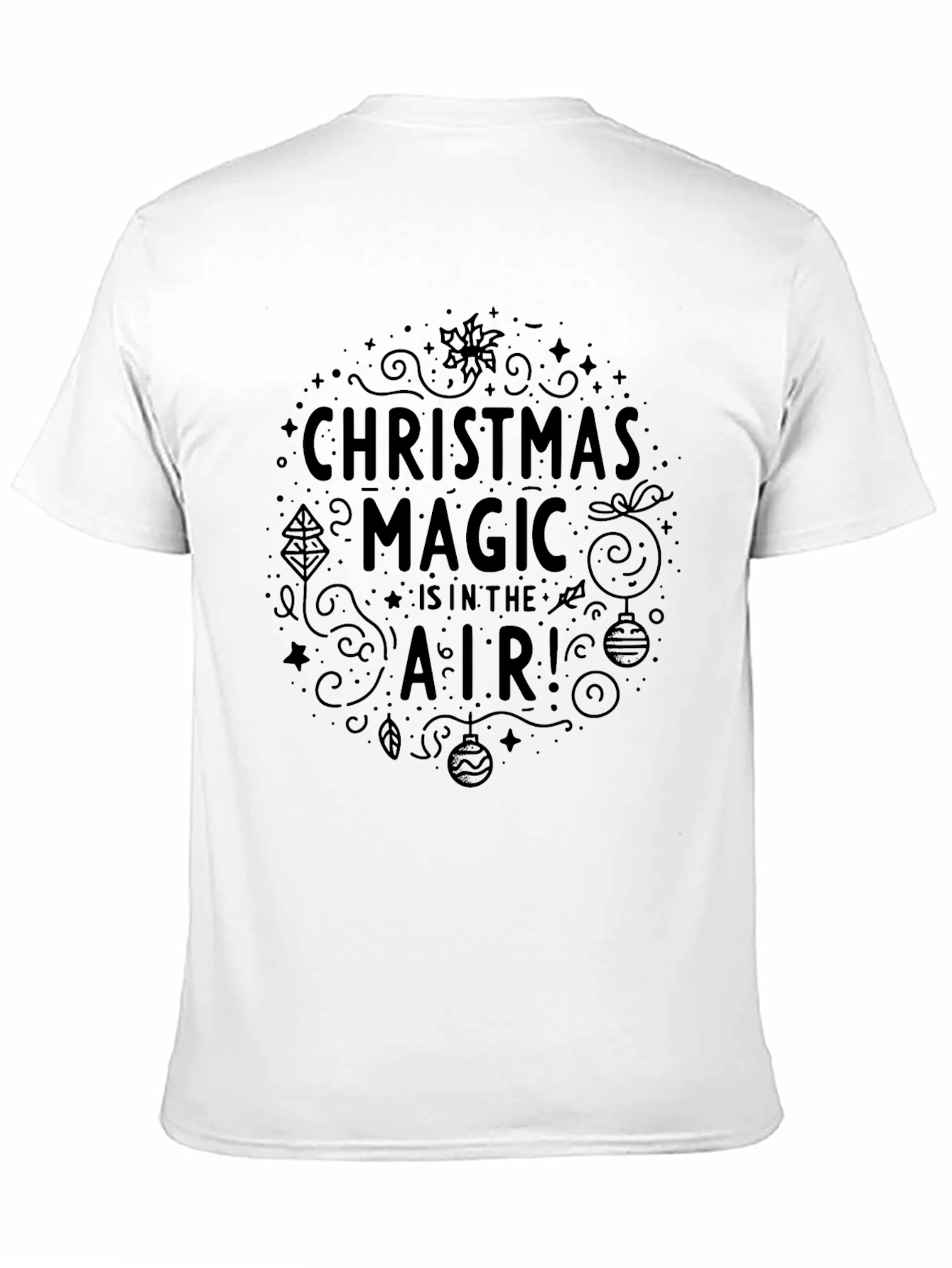 Christmas Magic Graphic Black T-Shirt