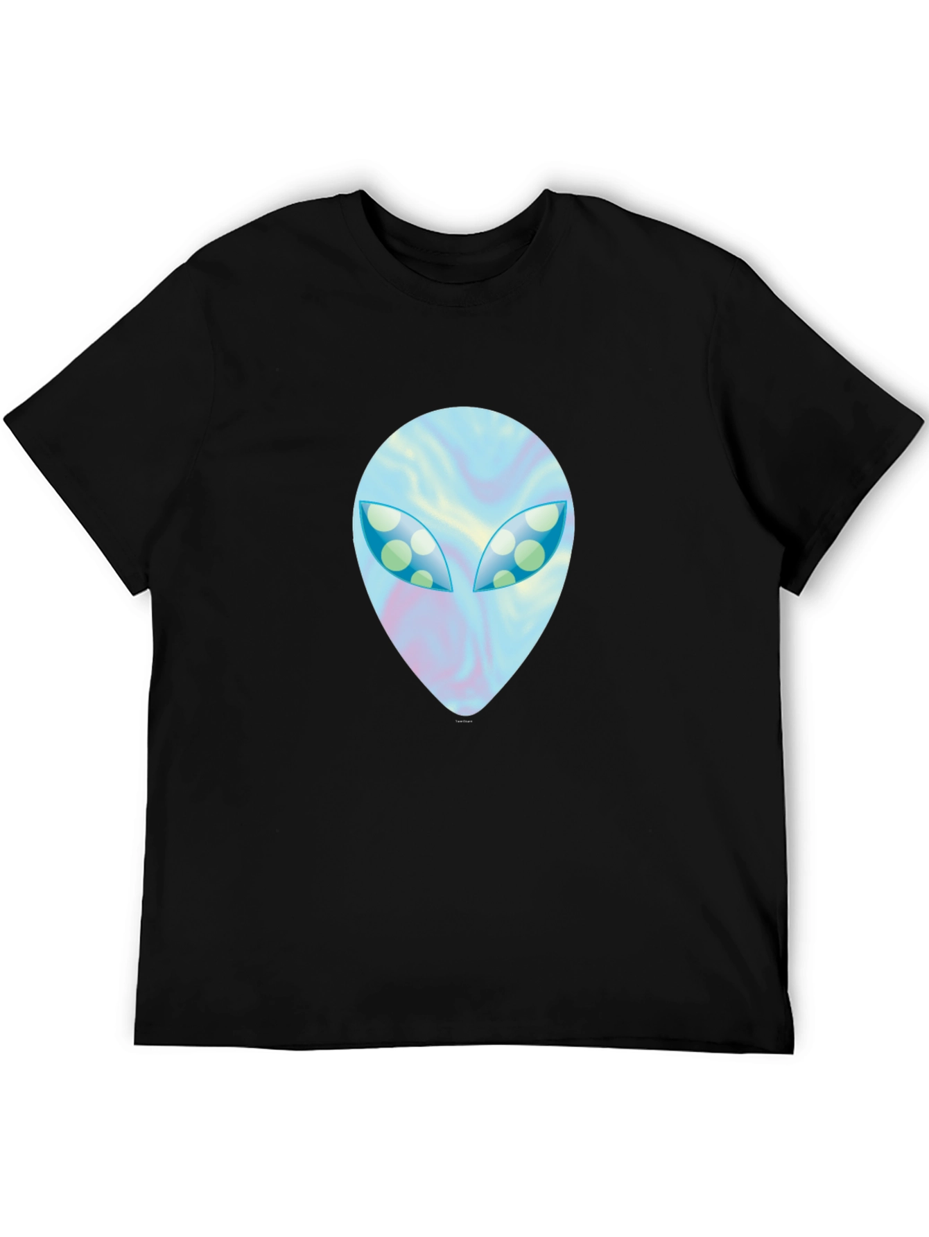 Alien Face Graphic Black T-Shirt